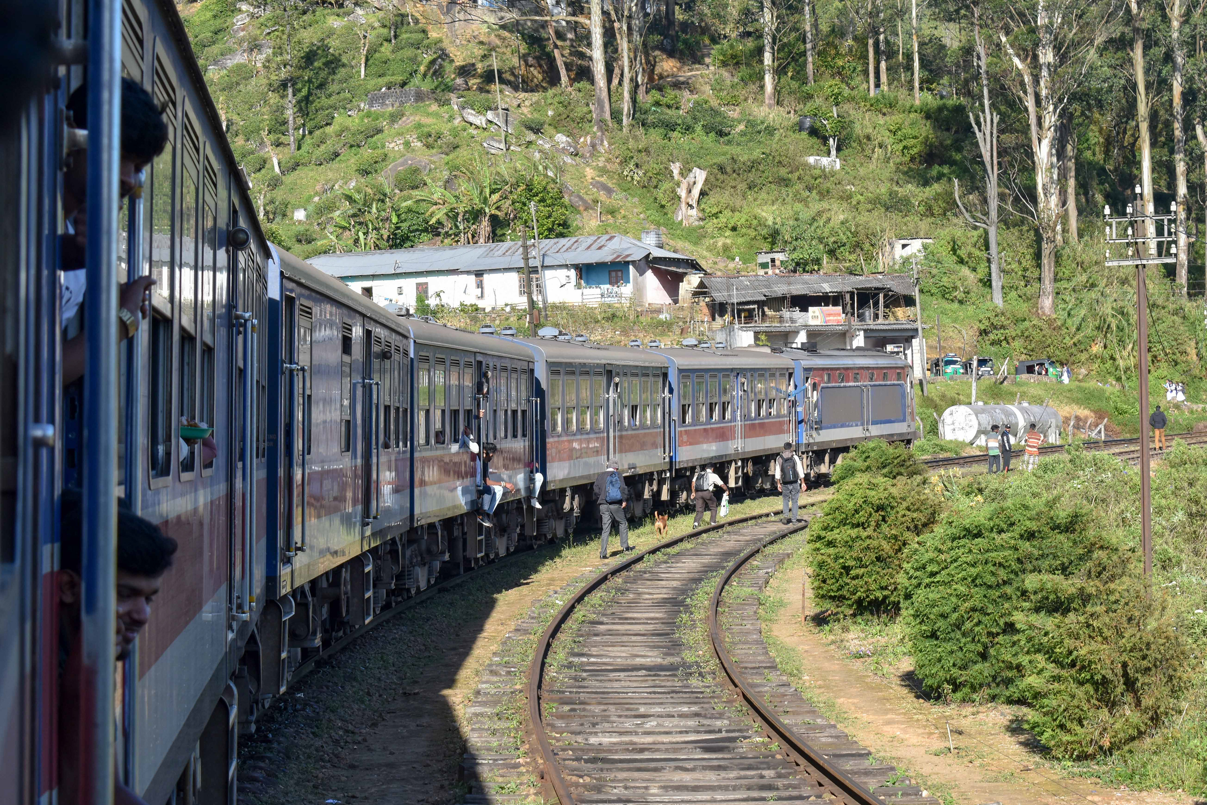 Locals use the railway line as footpaths too