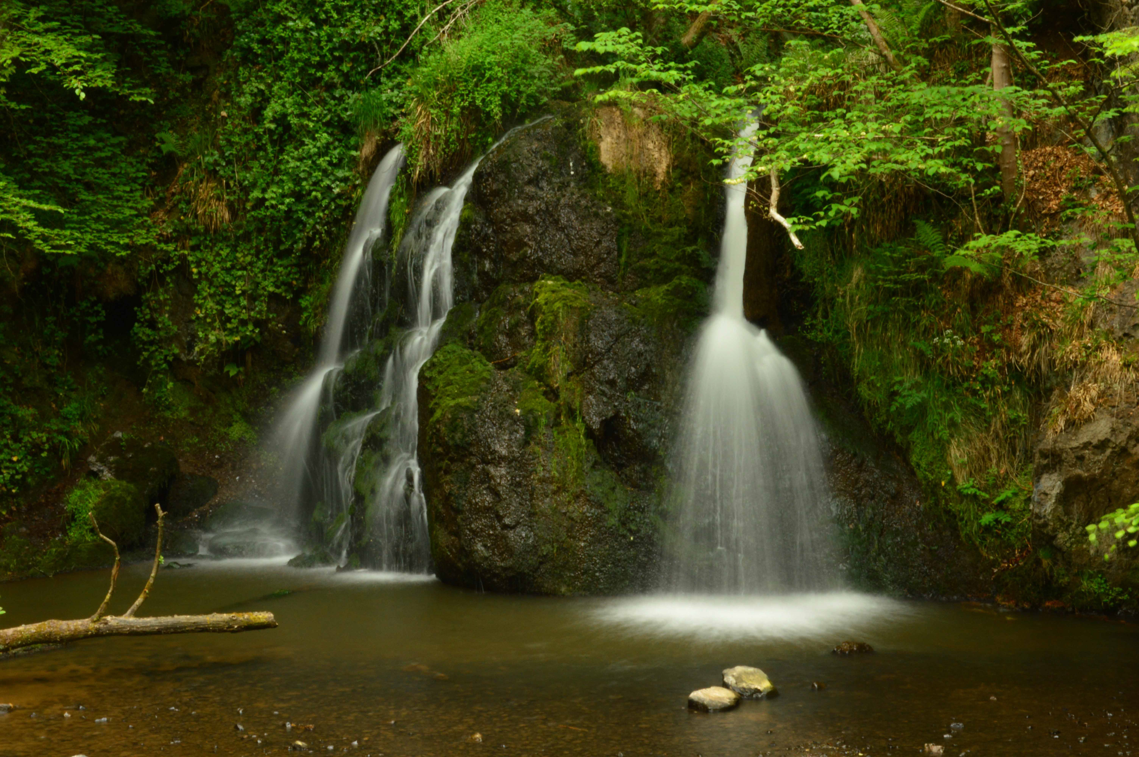 ... whereas the same waterfall with a longer shutter speed looks much better