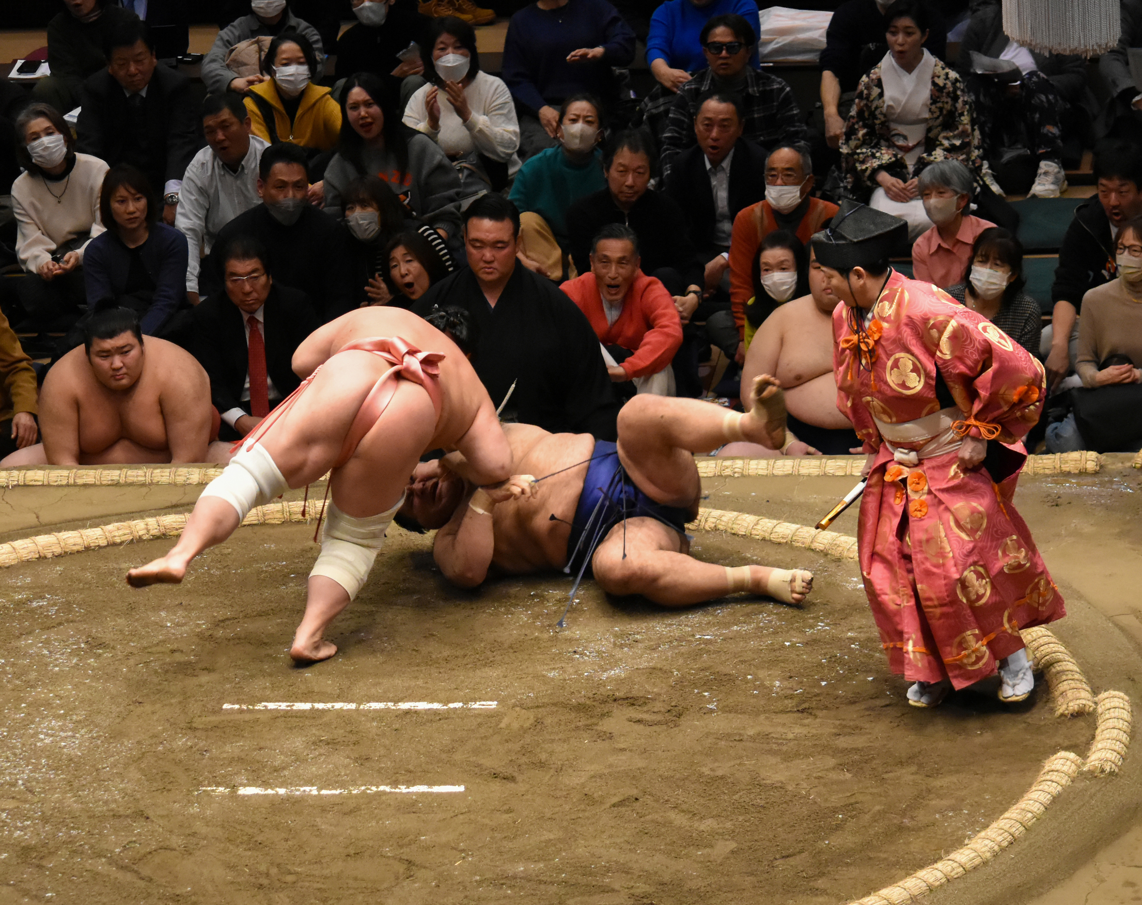 The fight is over as one hits the deck