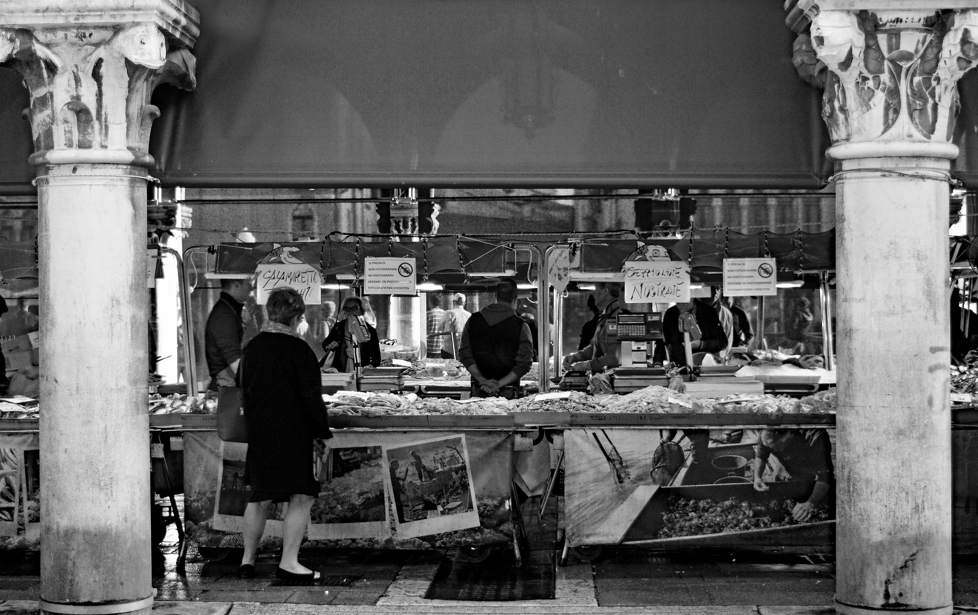 At the fish market, Venice