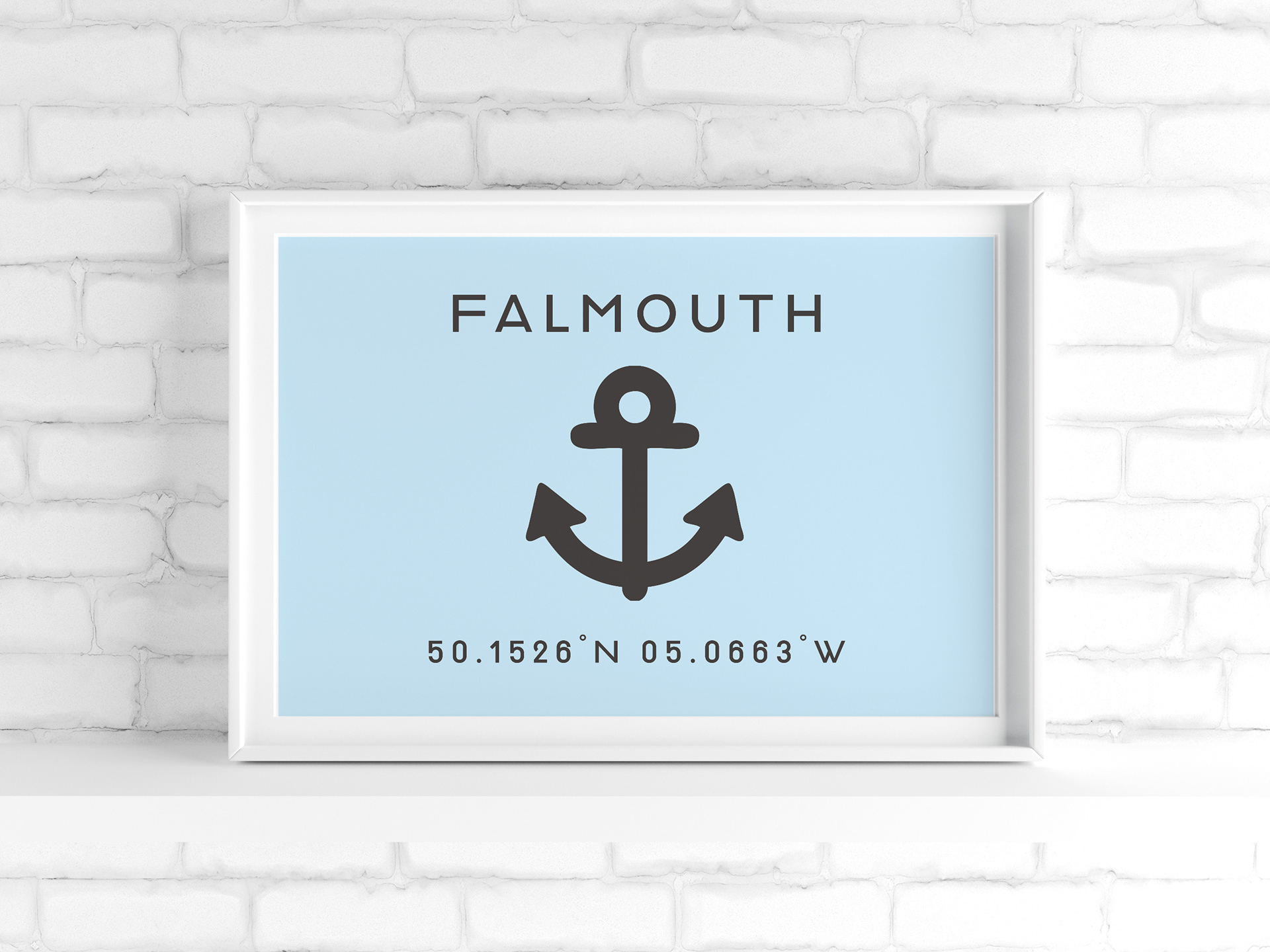 Falmouth Cornwall Location Print