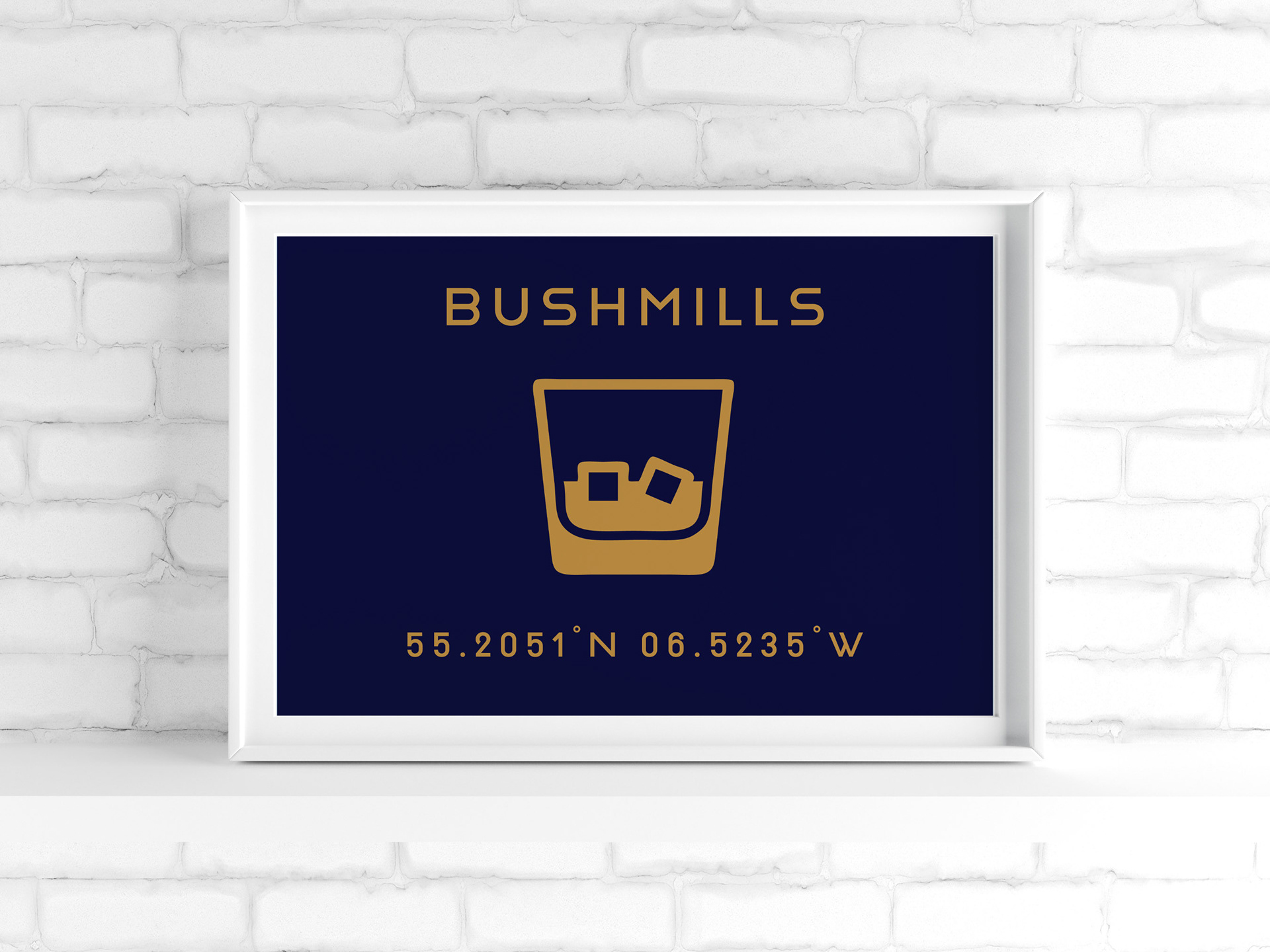 Bushmills Whiskey Location Print