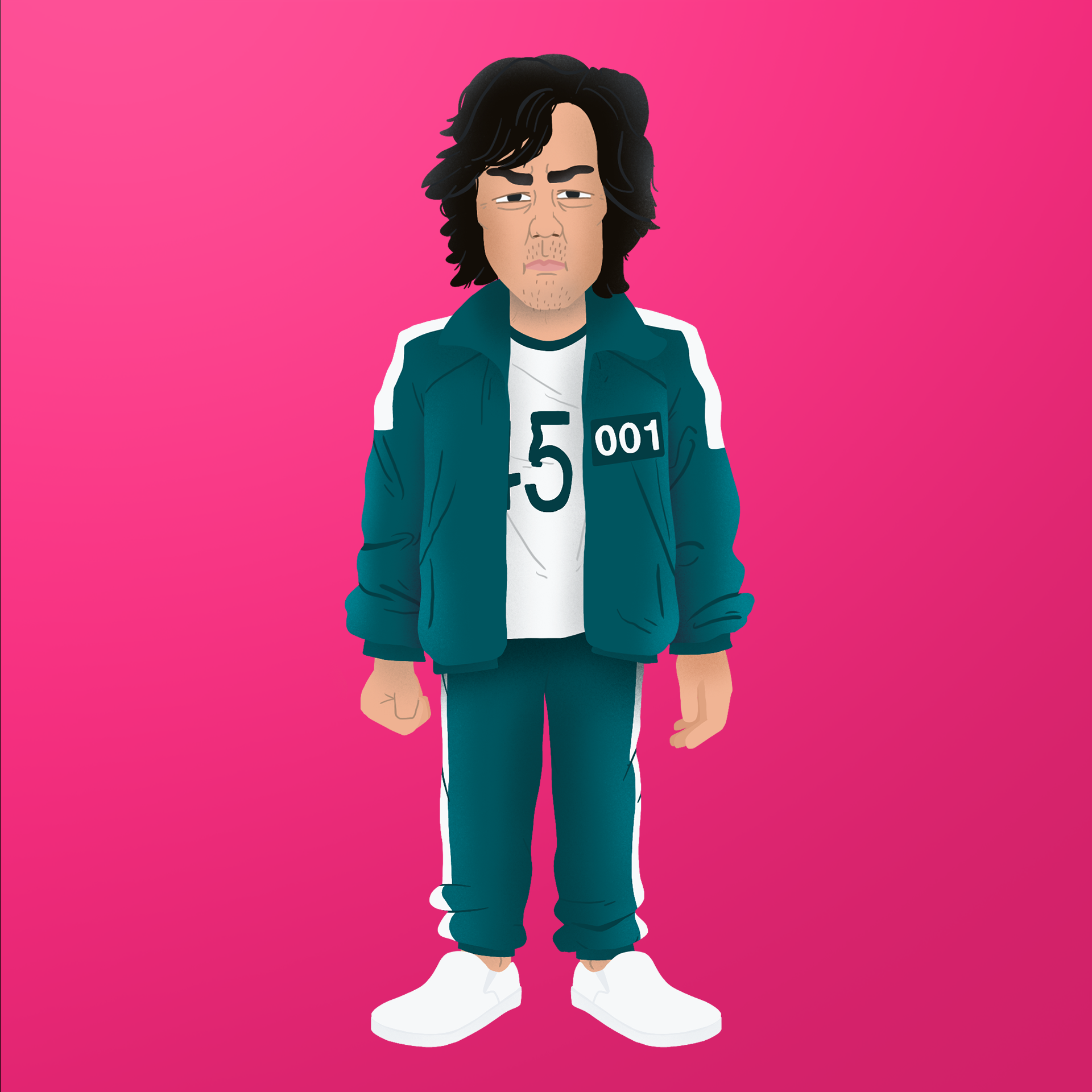 Squidgame Illustration Gi-Hun 456