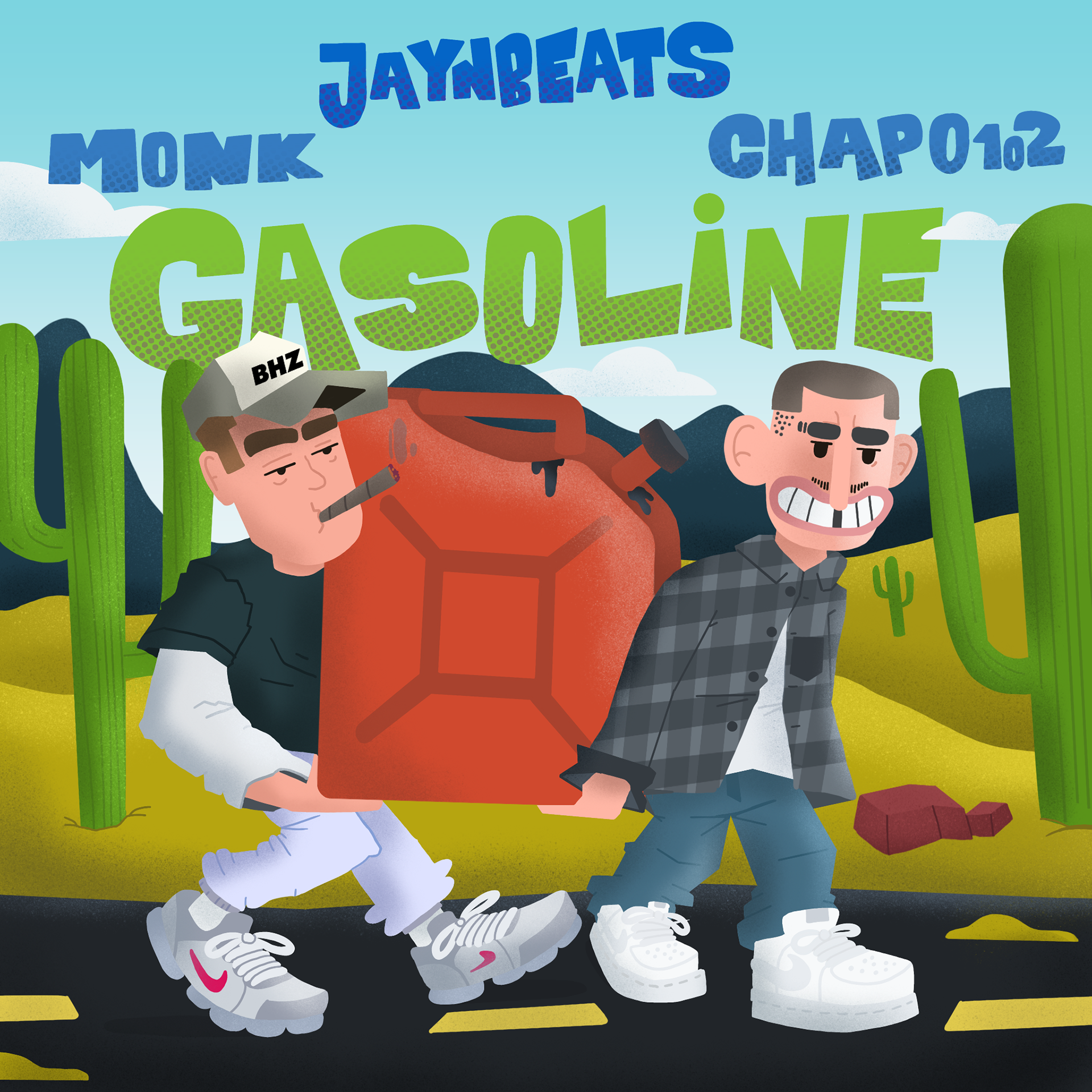 Gasoline Cover Artwork for Jaynbeats x Monk x Chapo102