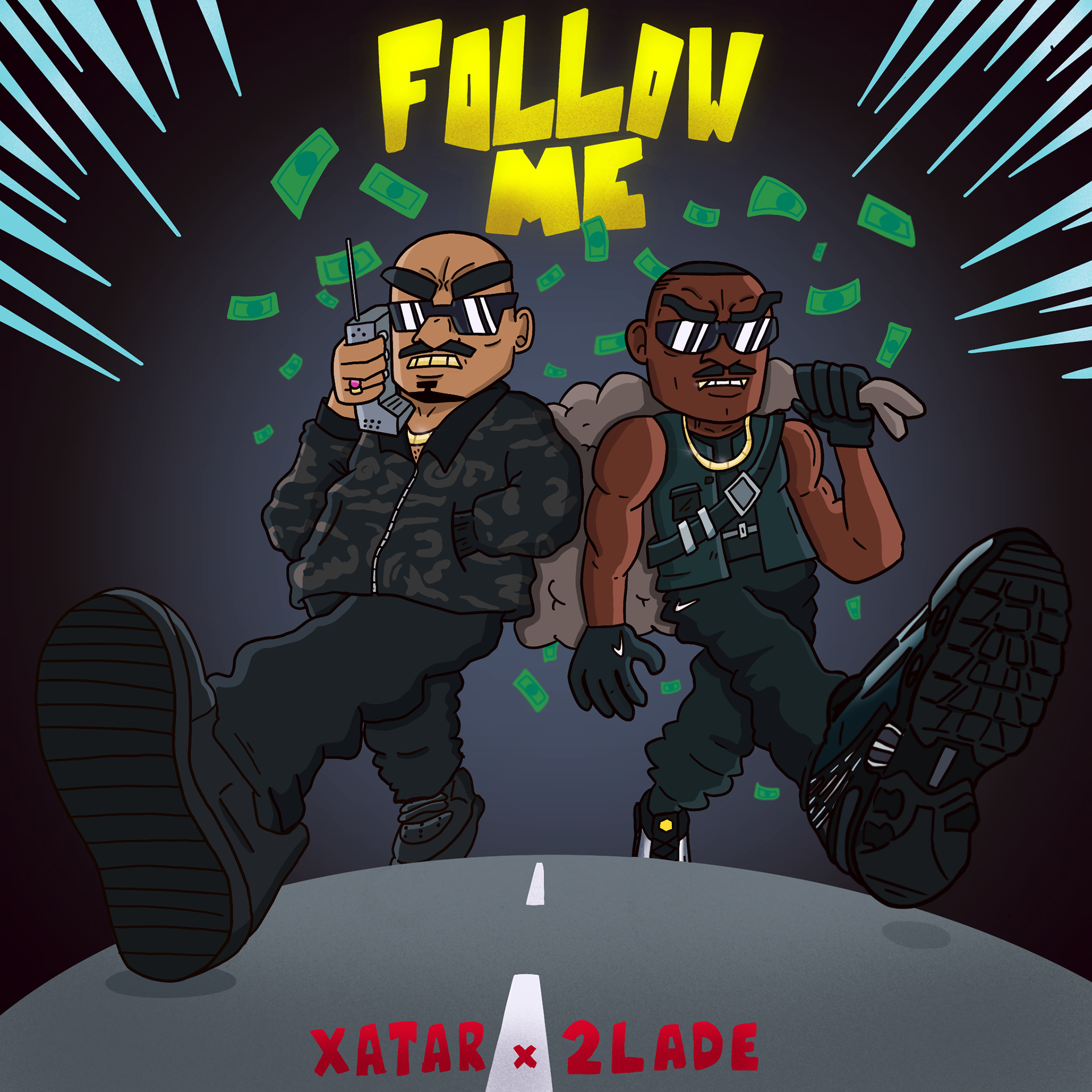 Follow Me Xatar 2LADE Illustration
