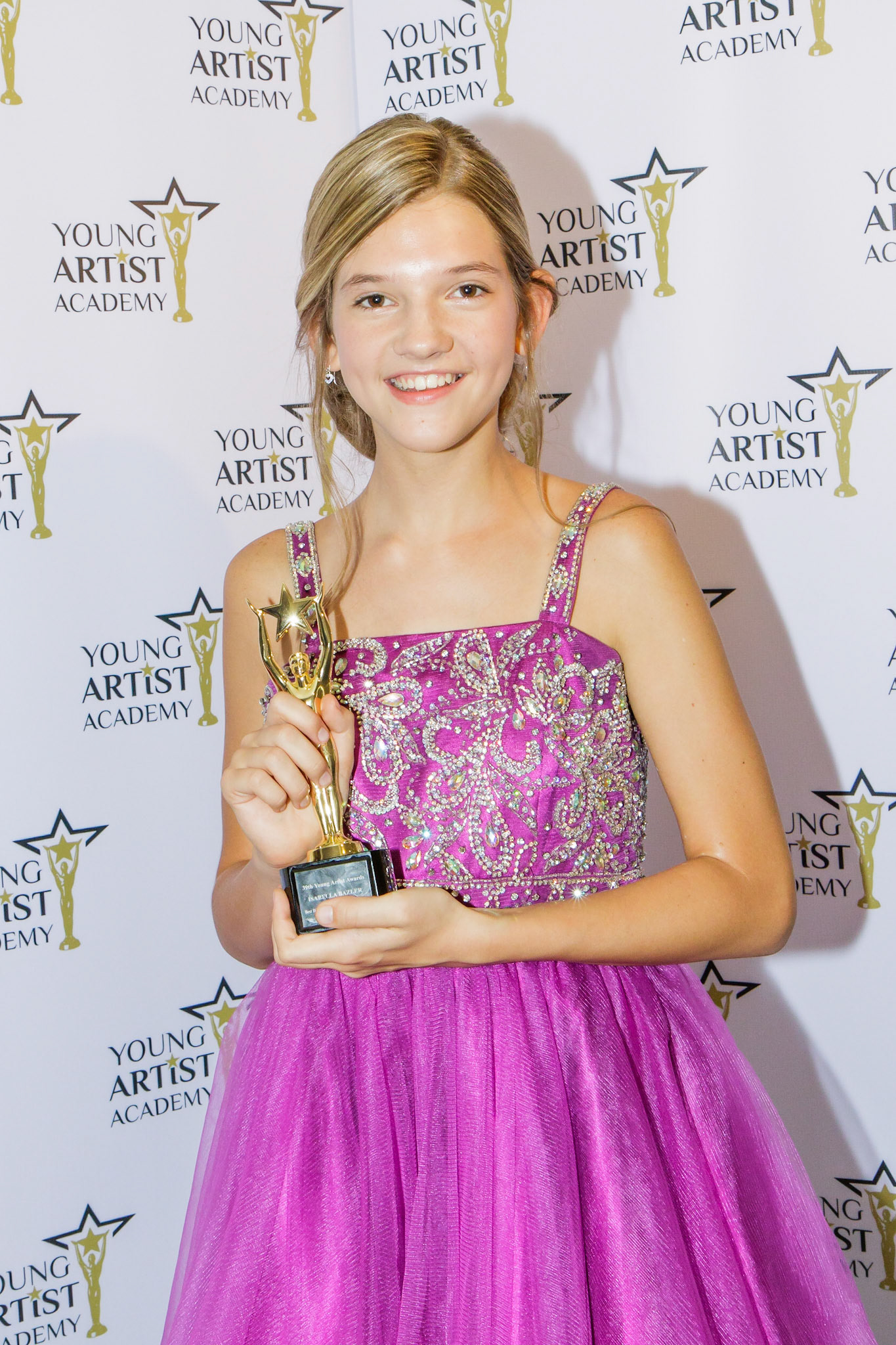 ISABELLA BAZLER  won for Best Teen Actress  in Digital Series or Film Performance at the 39th Young Artists Academy Awards in Los Angeles, California on July 14, 2018