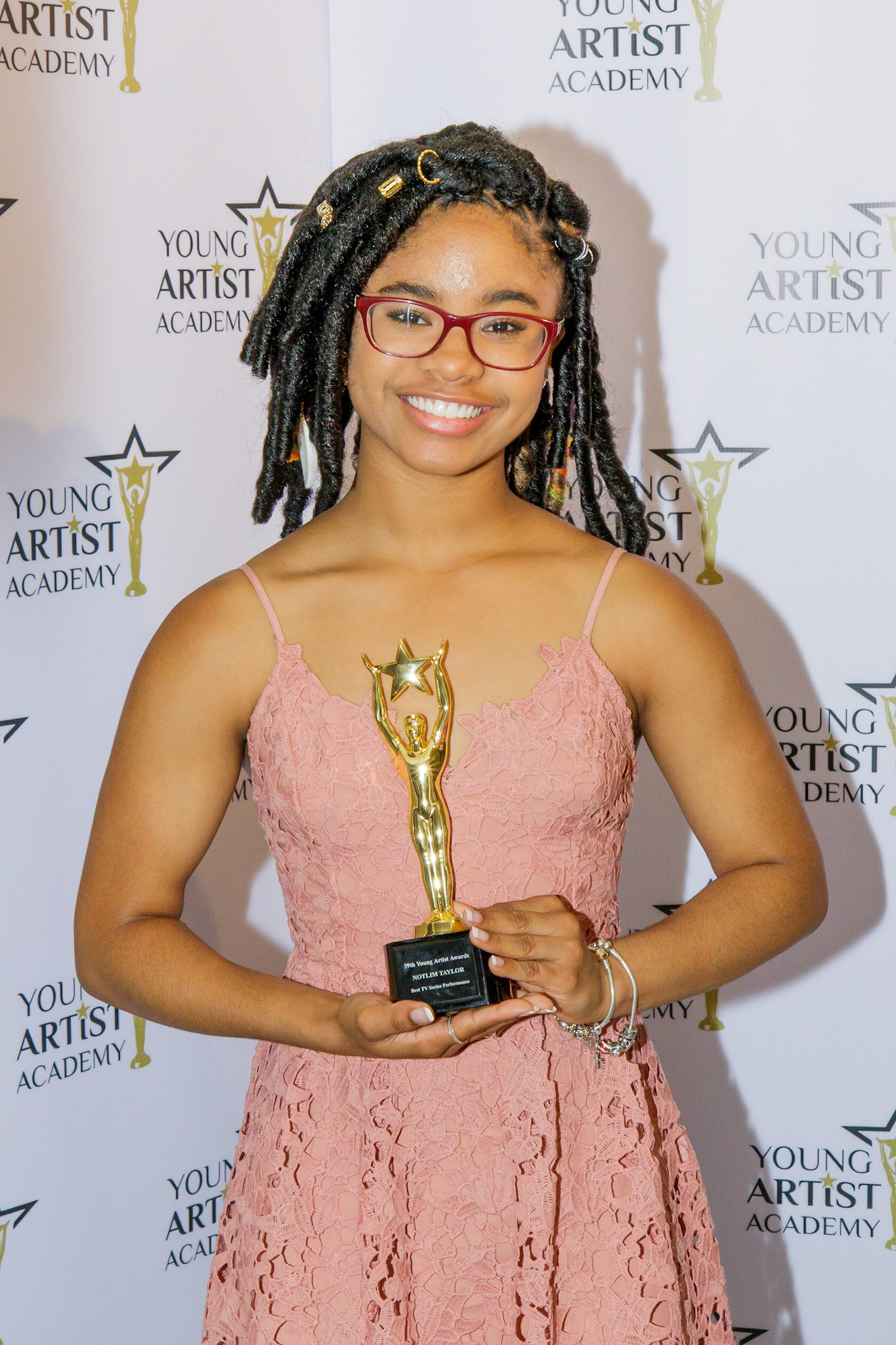 NOTLIM TAYLOR  won for Best TV series Teen Actress  performance at the 39th Young Artists Academy Awards in Los Angeles, California on July 14, 2018