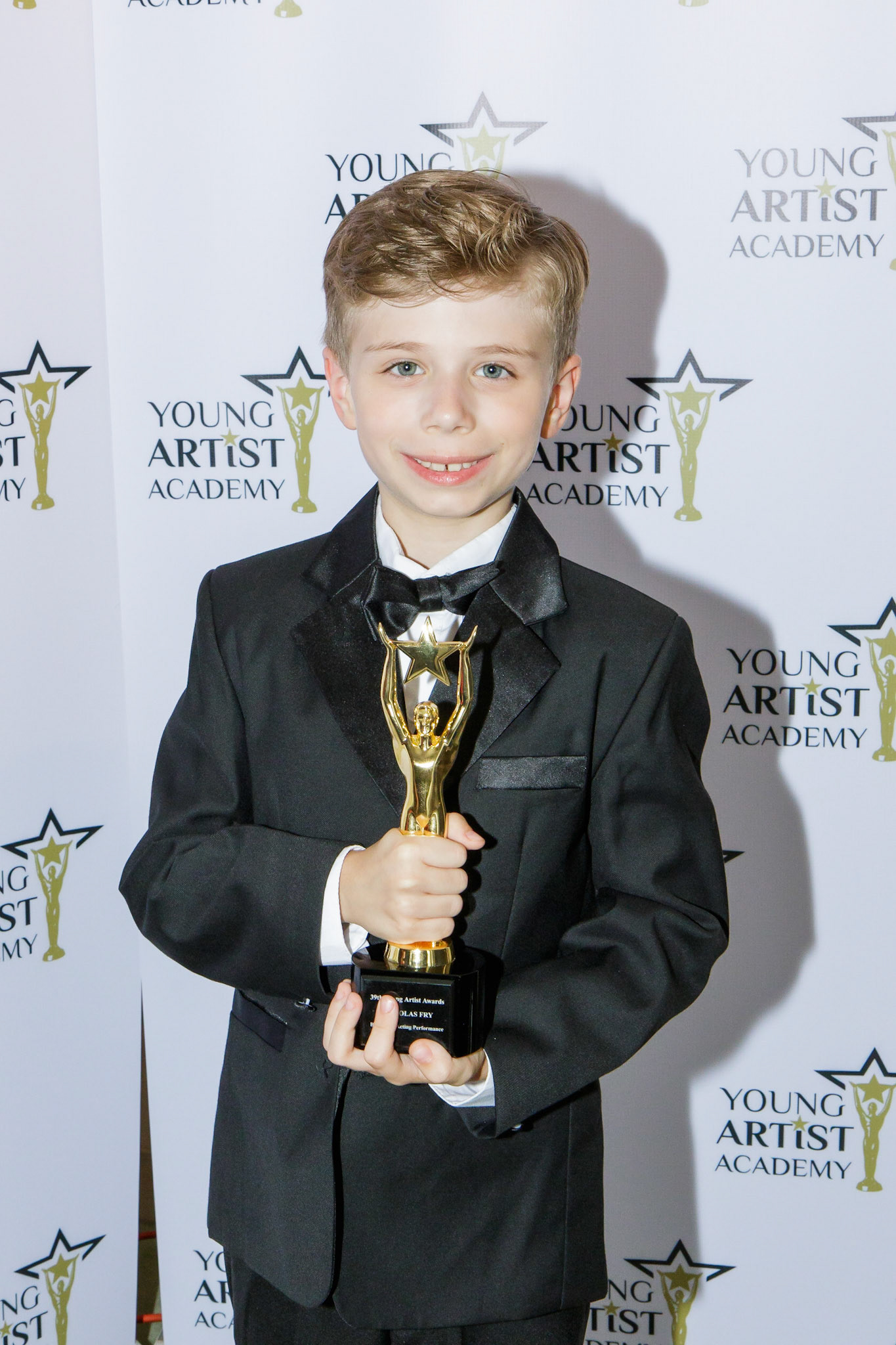 NICHOLAS FRY  won for Best Voice Acting Performance at the 39th Young Artists Academy Awards in Los Angeles, California on July 14, 2018