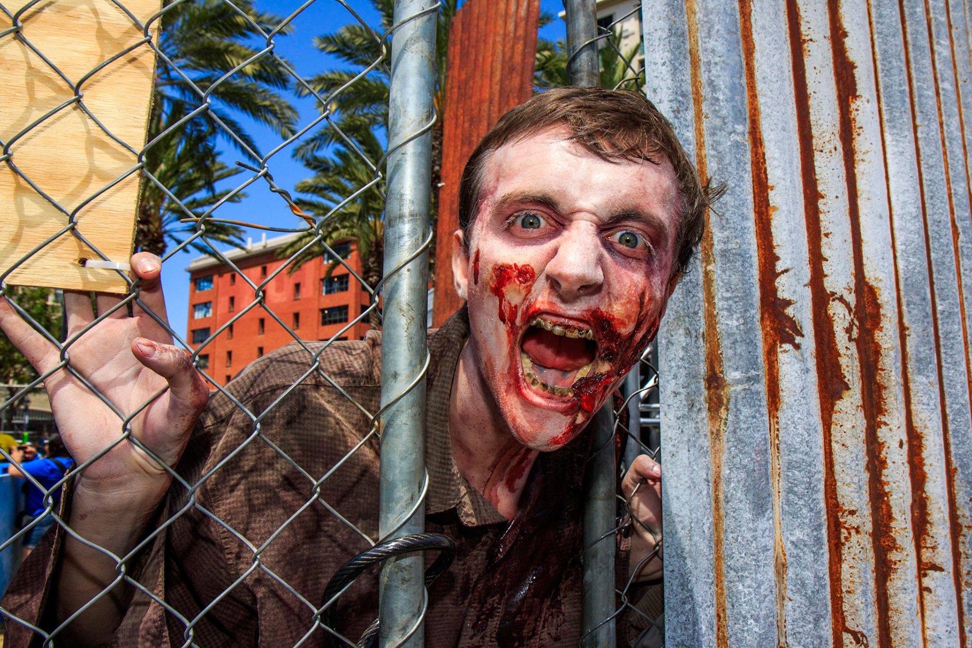 The Walking Dead Cosplay in the GasLamp area at Comic-Con 2018 in San Diego on Friday, July 20, 2018.