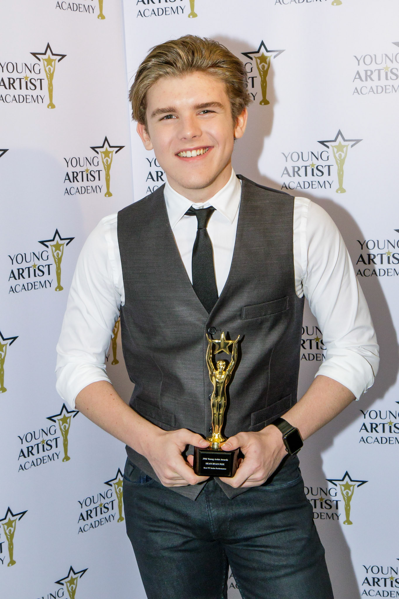 SEAN RYAN FOX  won for Best TV  Series Performance at the 39th Young Artists Academy Awards in Los Angeles, California on July 14, 2018