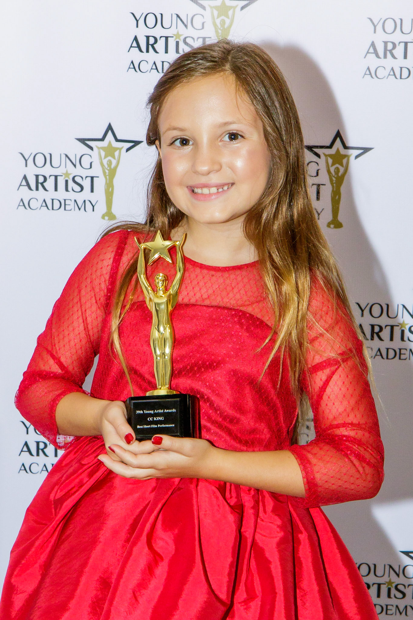 CC KIMG  won for Best Short Film  Performance at the 39th Young Artists Academy Awards in Los Angeles, California on July 14, 2018