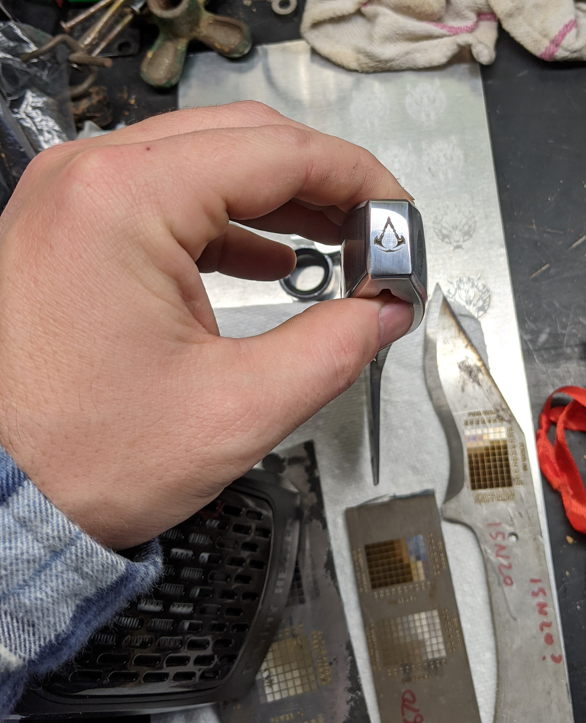 Assassin's Creed Valhalla symbol axe engraving