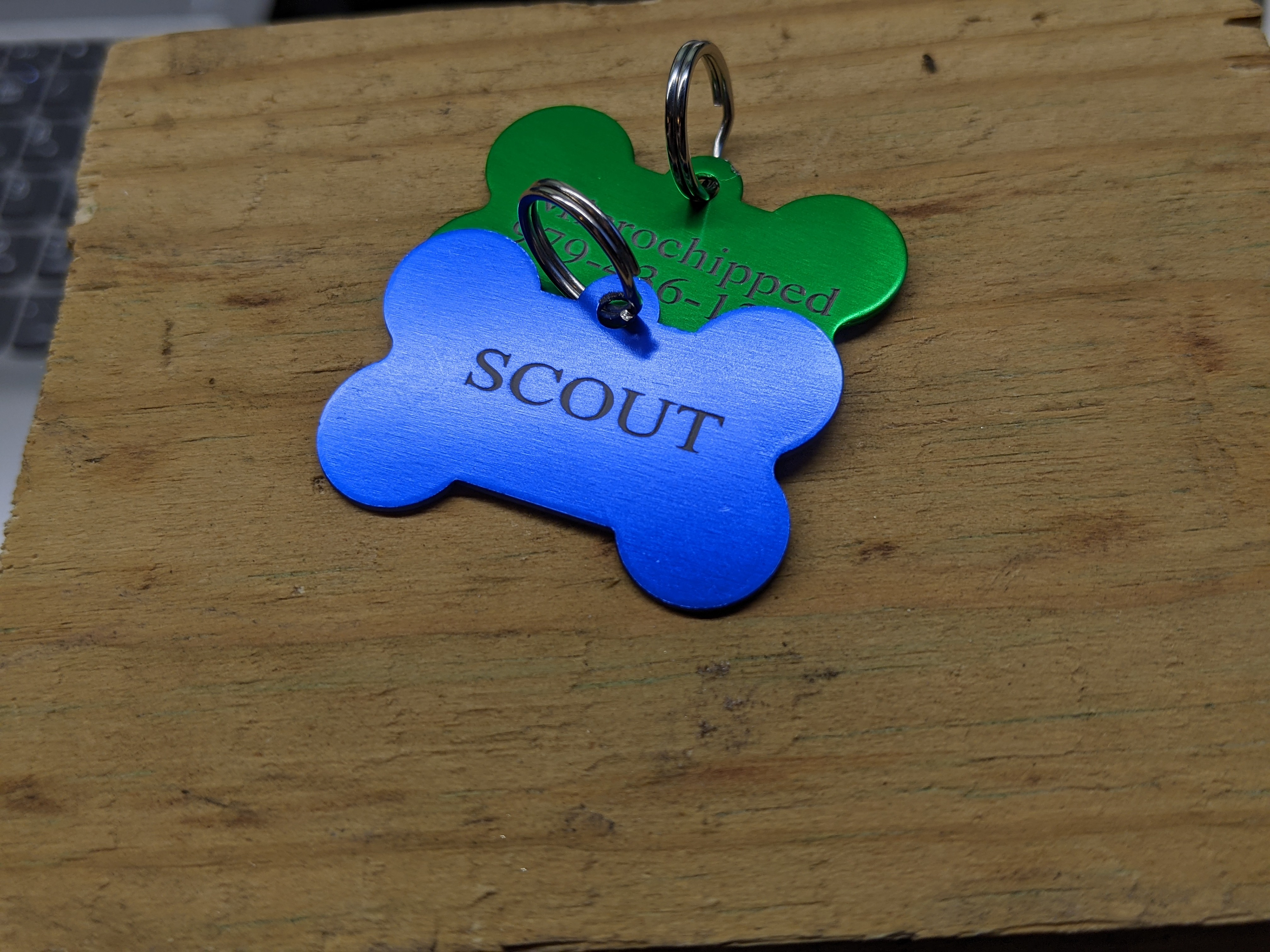 Dog Tags (Microchipped engraved on reverse side)