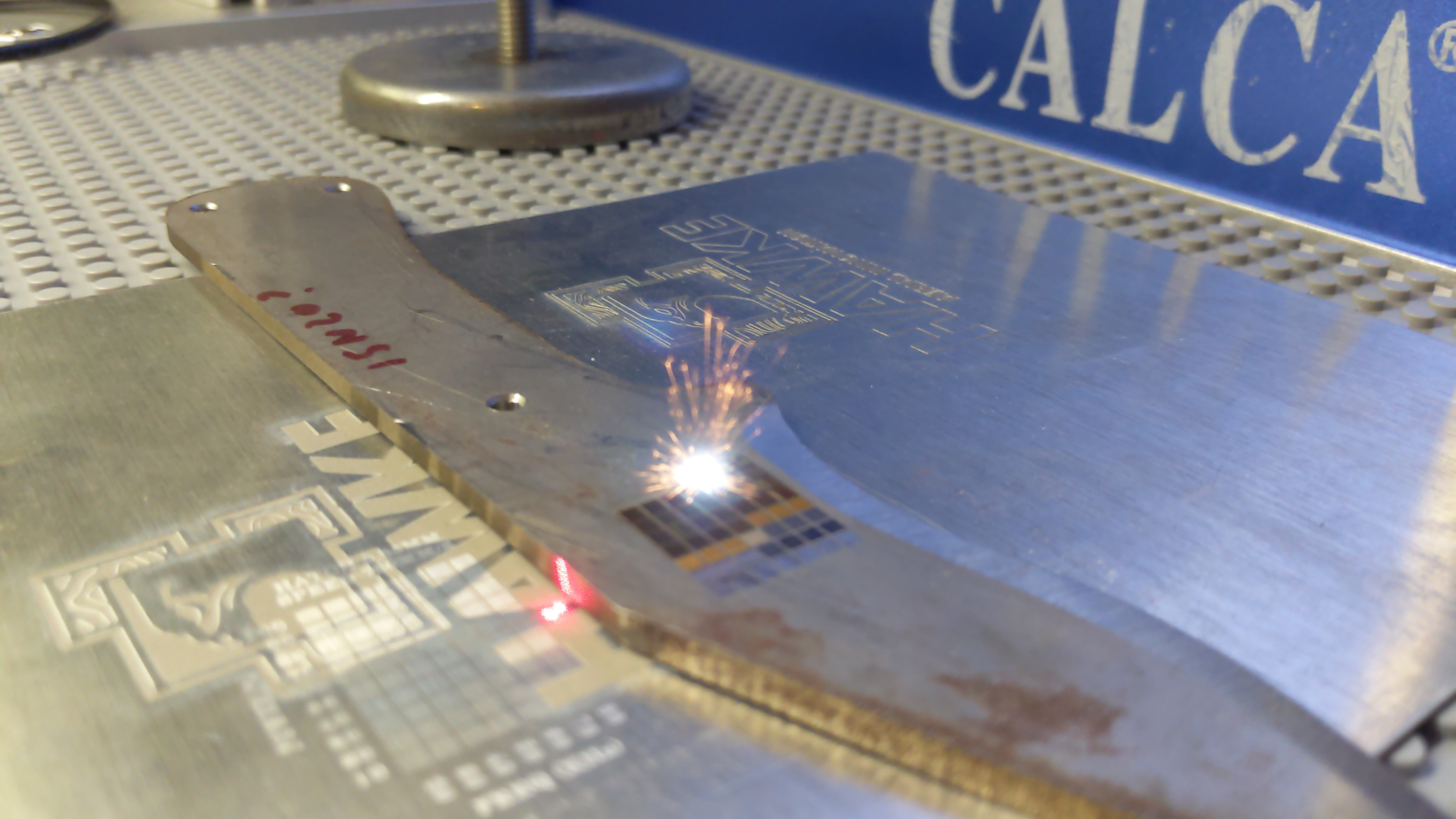 Test Grid to determine the engraving characteristics of this steel (15N20 Nickel steel)