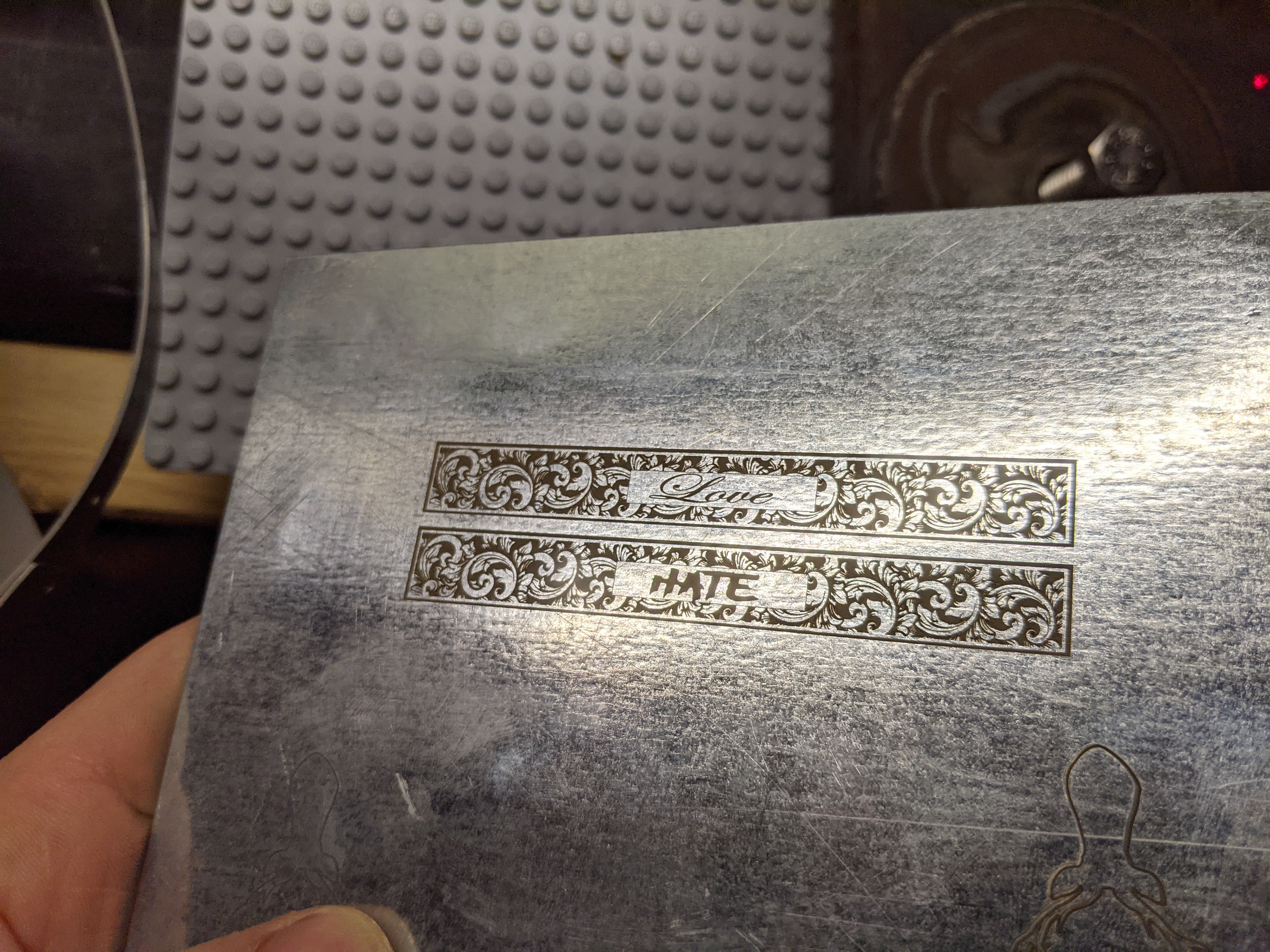 Engraving proof of a design for a client