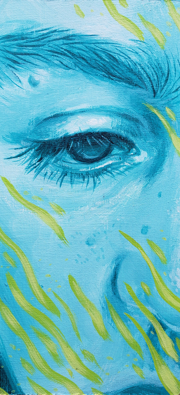 "A Taste of Forgiveness" Acrylic on panel, 2x6in