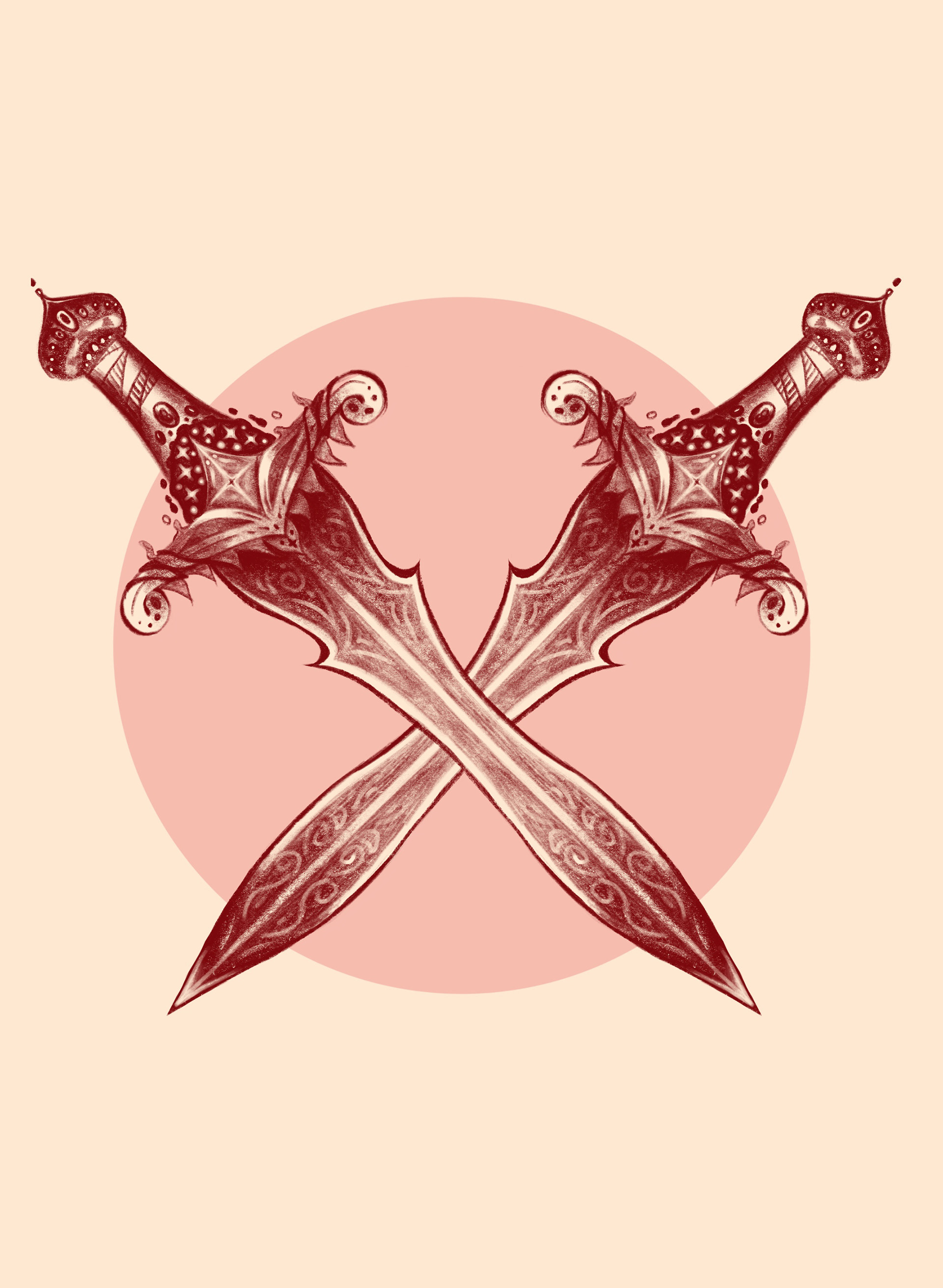 Inktober Day 26: Swords Procreate, October 2023