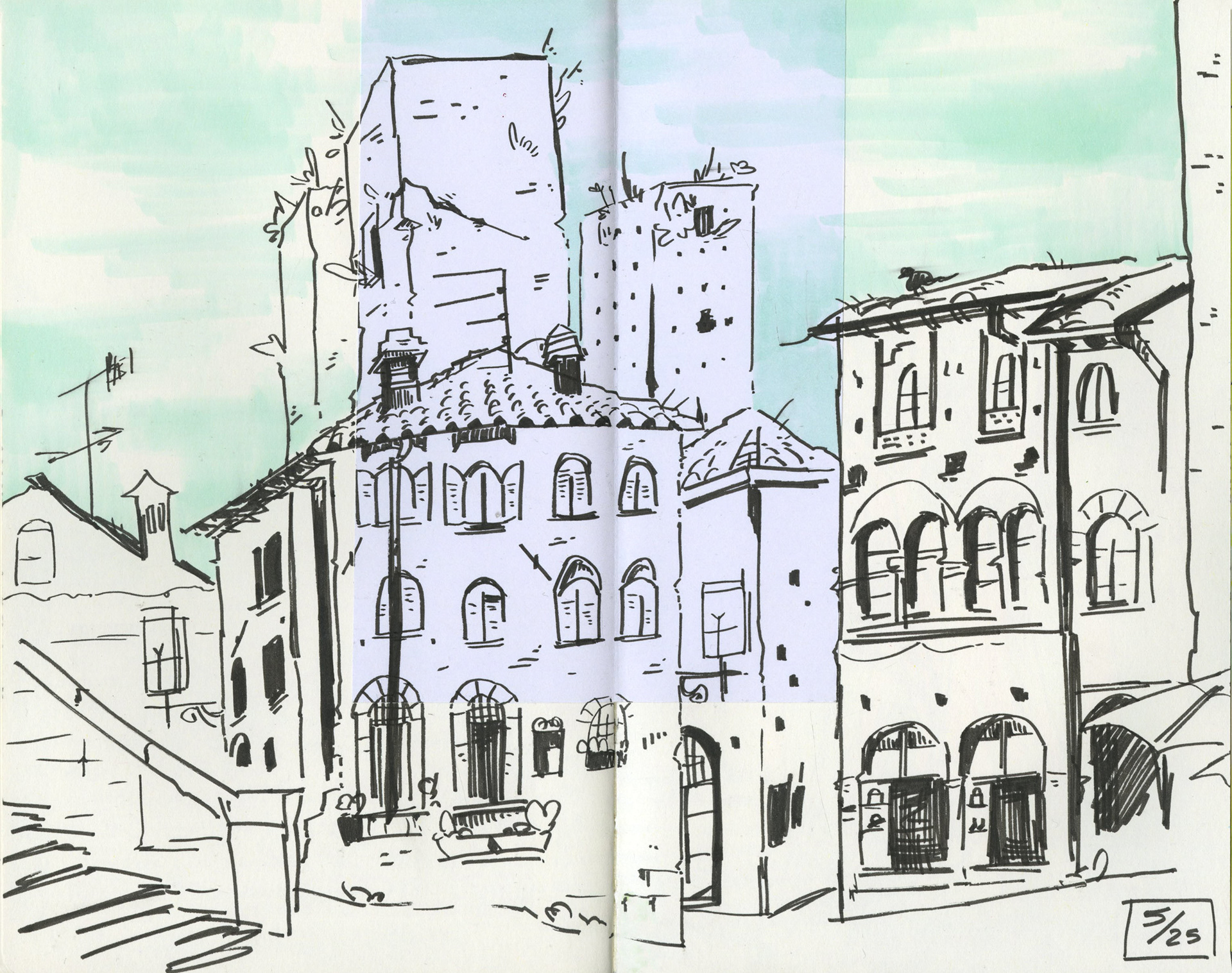 5/25/2024 Ink study in San Gimignano