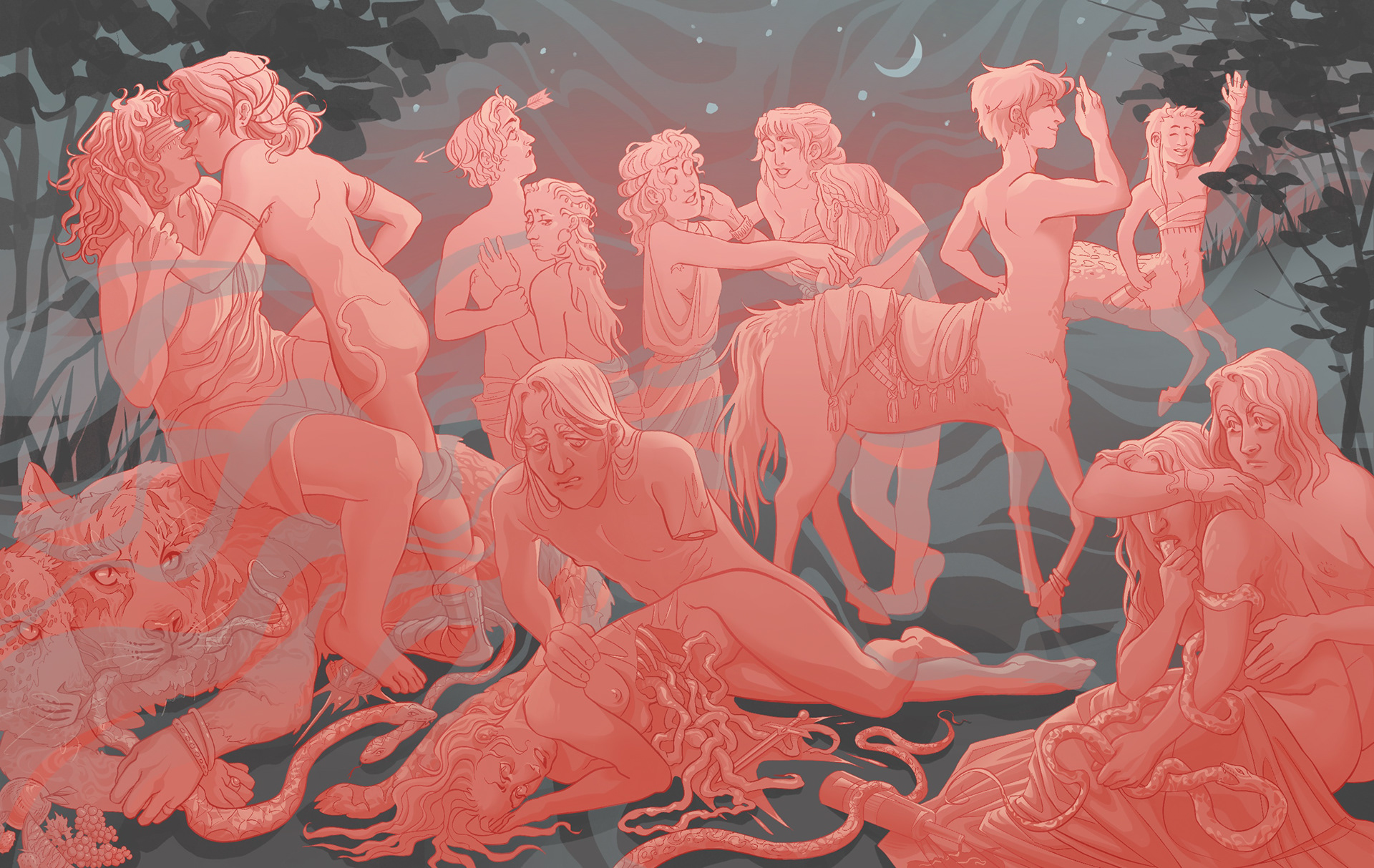"Maenads" Procreate, 2023