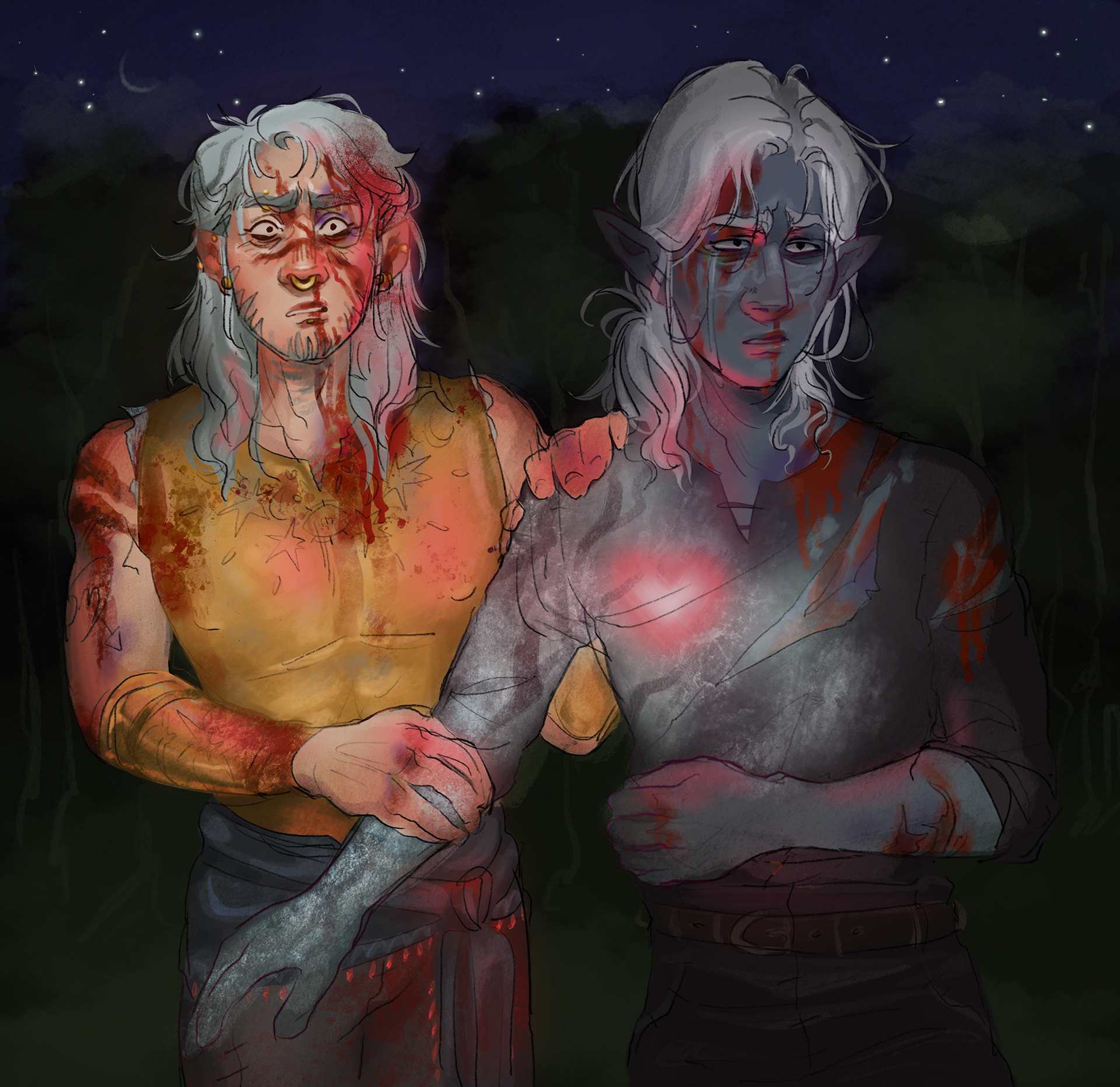 "I Cast Bless" Procreate, 2023