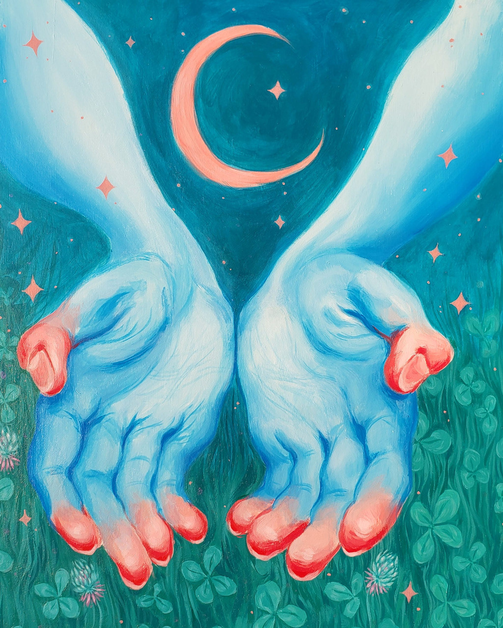 "Midsummer" Acrylic on panel, 12x20in