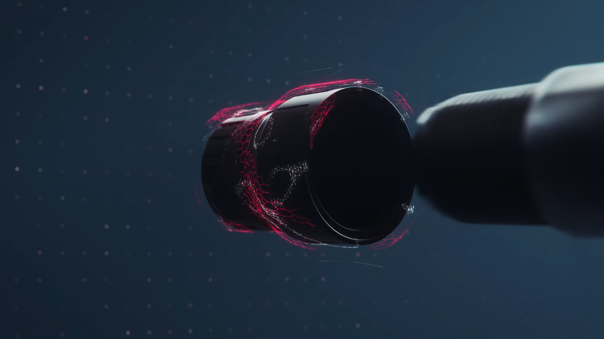 This show how the dots can form a background to sit behind foreground product action.