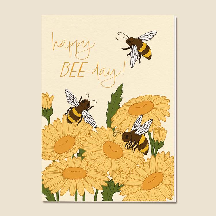 Geburtstagskarte - Bee-day