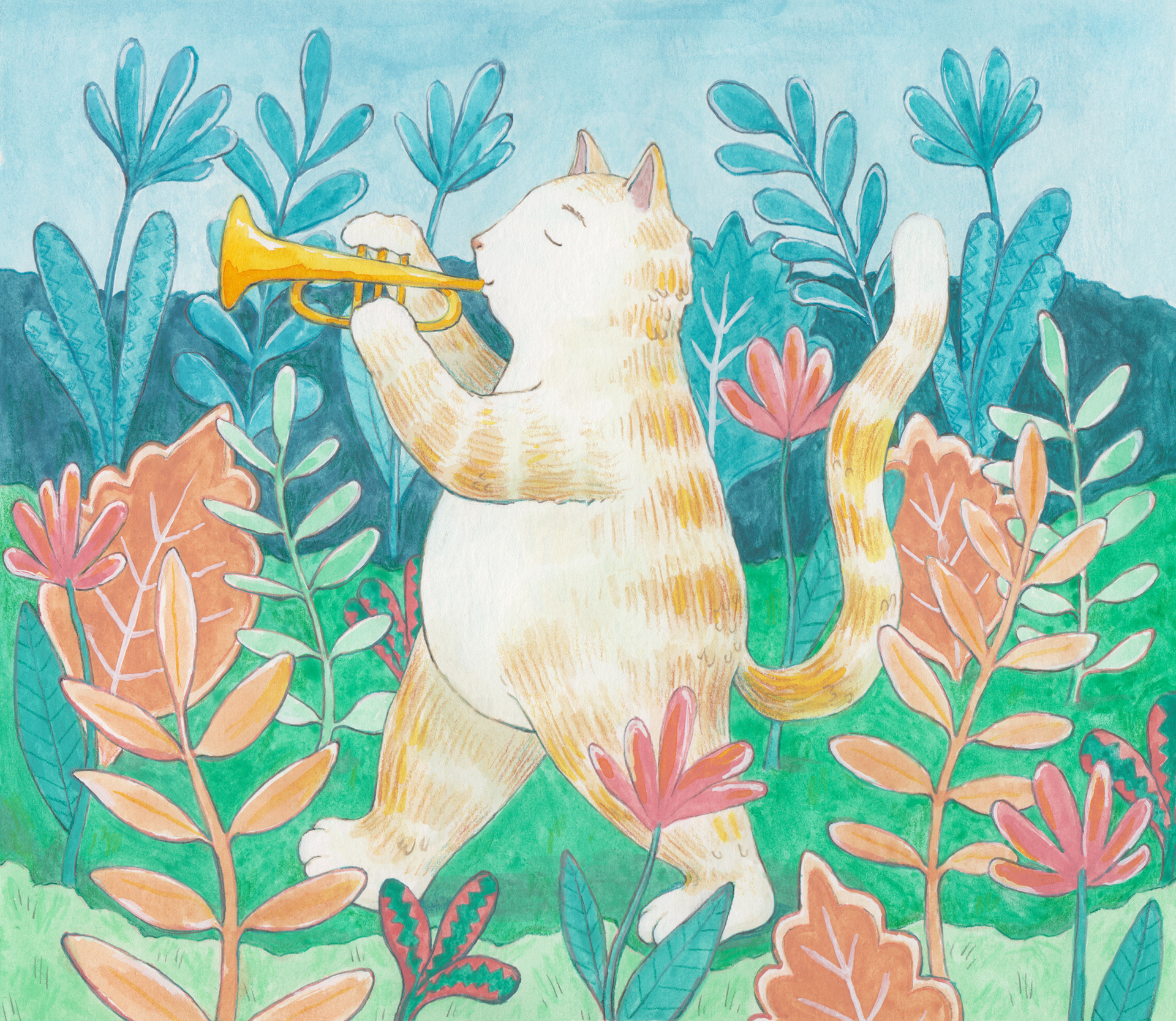"Katt med trompet" 2023