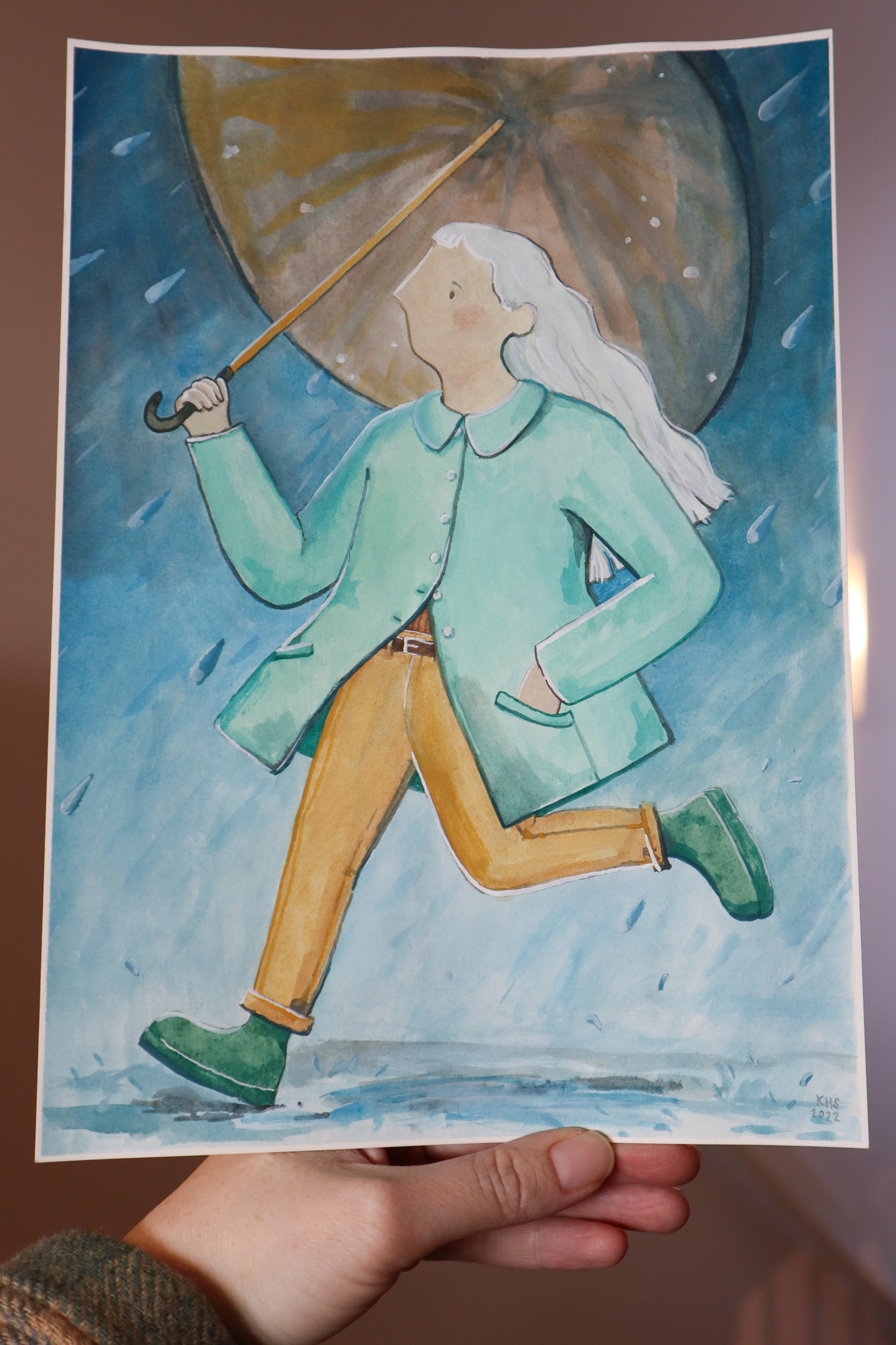 O-16 - “Regnvær” - A4 - Pris: 400 NOK