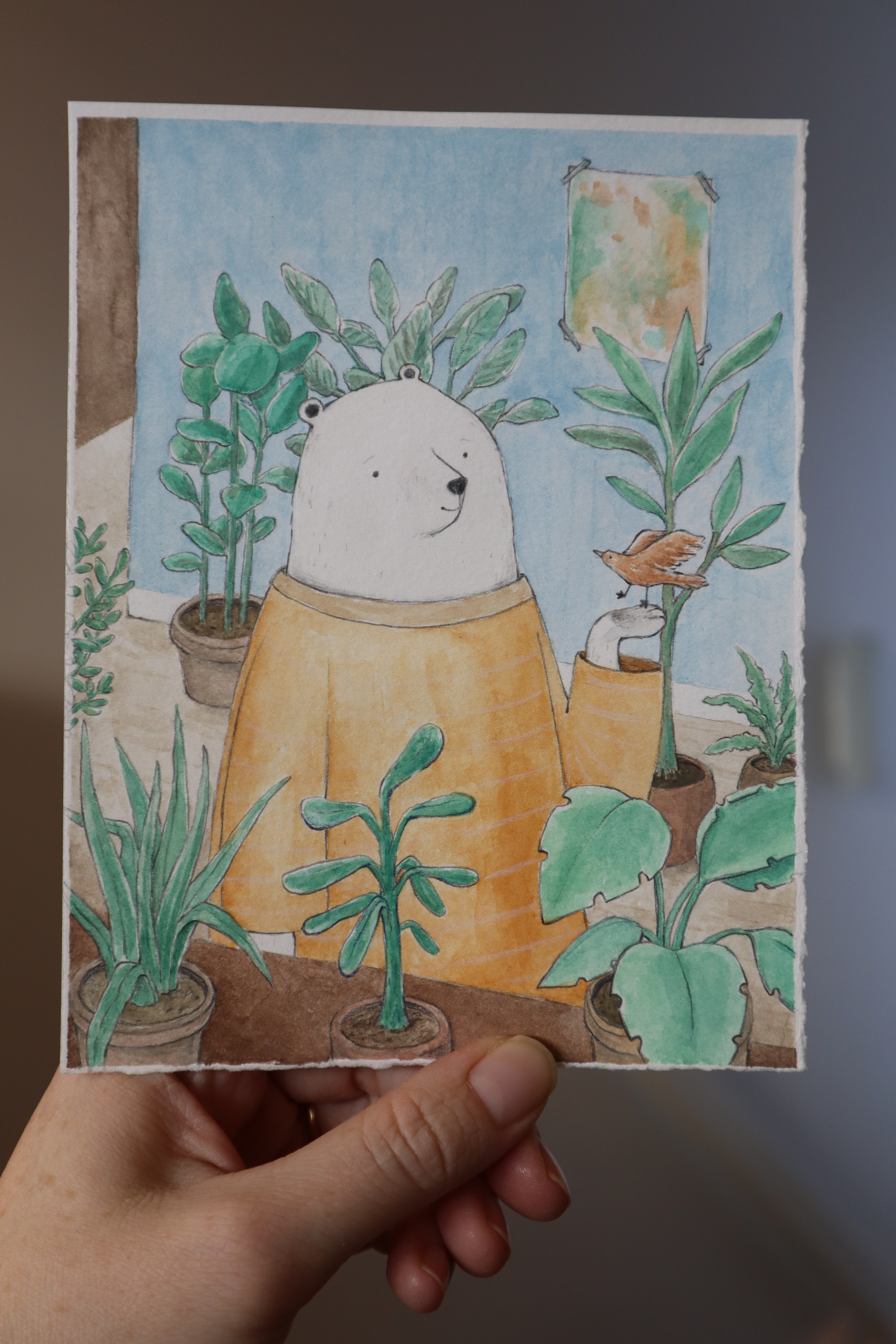 O-25 - “Plantebjørn” - 13,6x17,5 cm - Pris: 200 NOK 