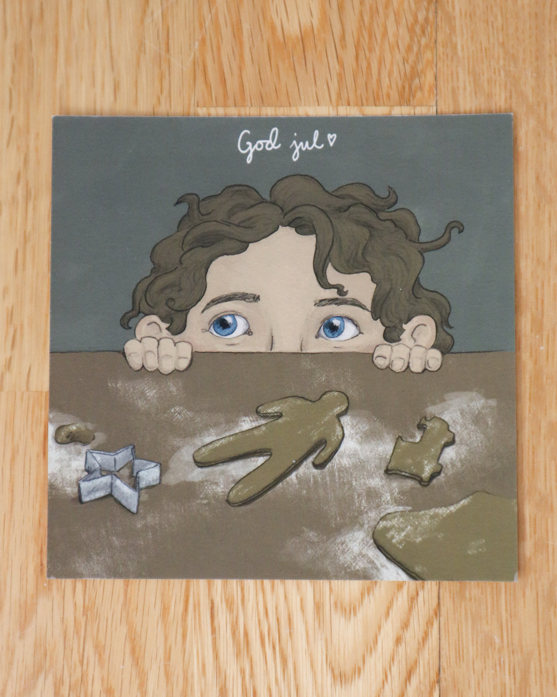 J-19 - Pepperkake, enkelt, med konvolutt så langt lageret rekker - 20 NOK