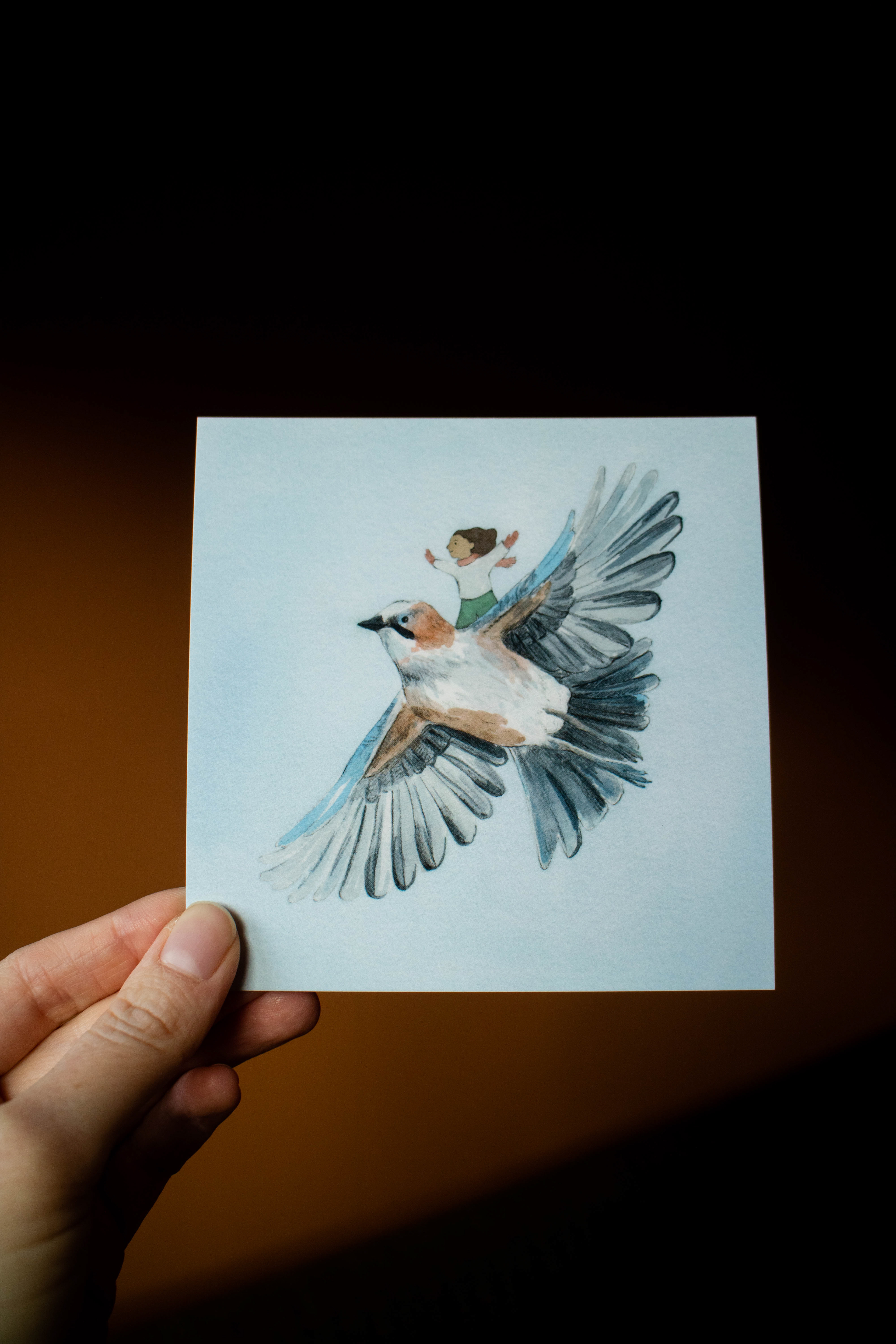 F-14 - Nøtteskrike, enkelt kort med konvolutt - 30 NOK