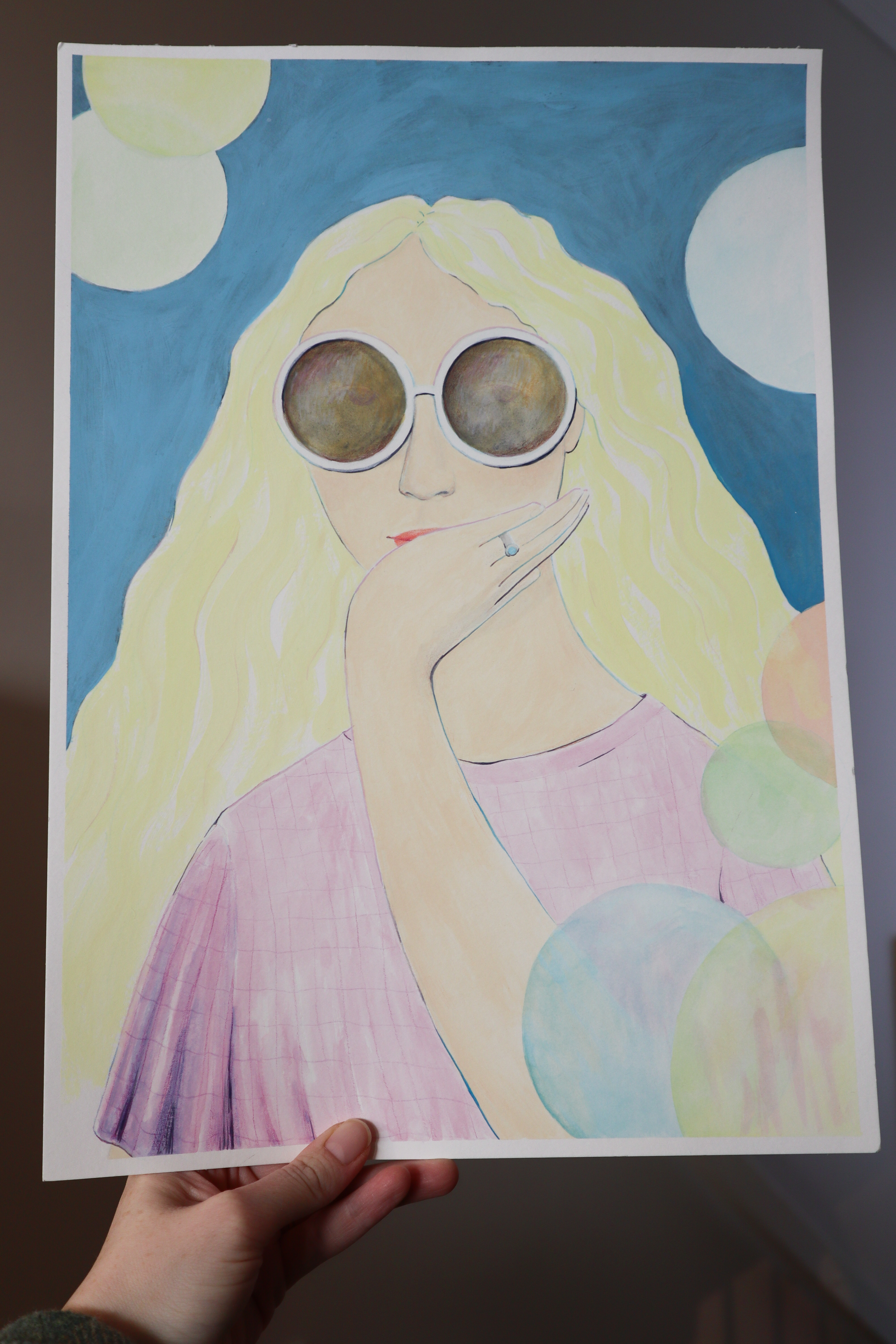 O-18 - “Solbriller” - 29,7x42 cm / A3 - Pris: 500 NOK