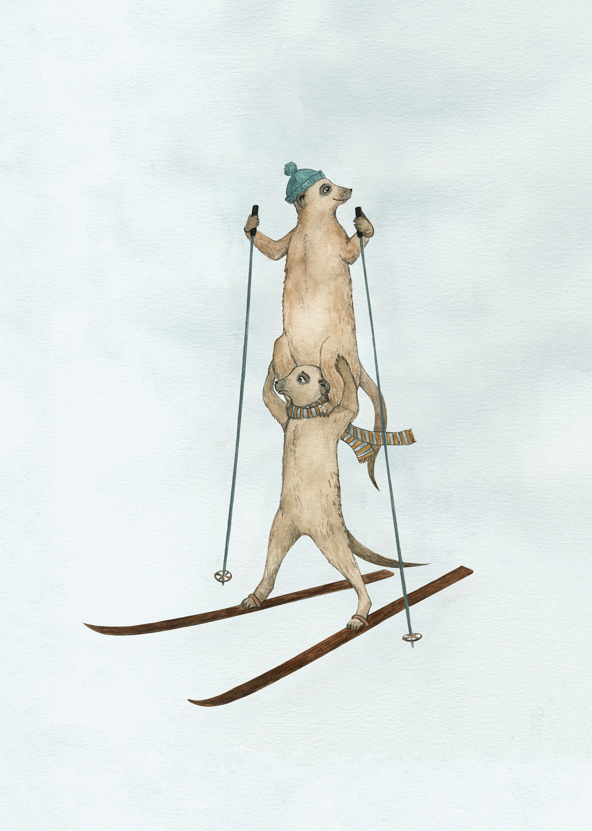 KP-19 	Surikater på ski - A4 - opplag: 50 - Pris: 300 NOK