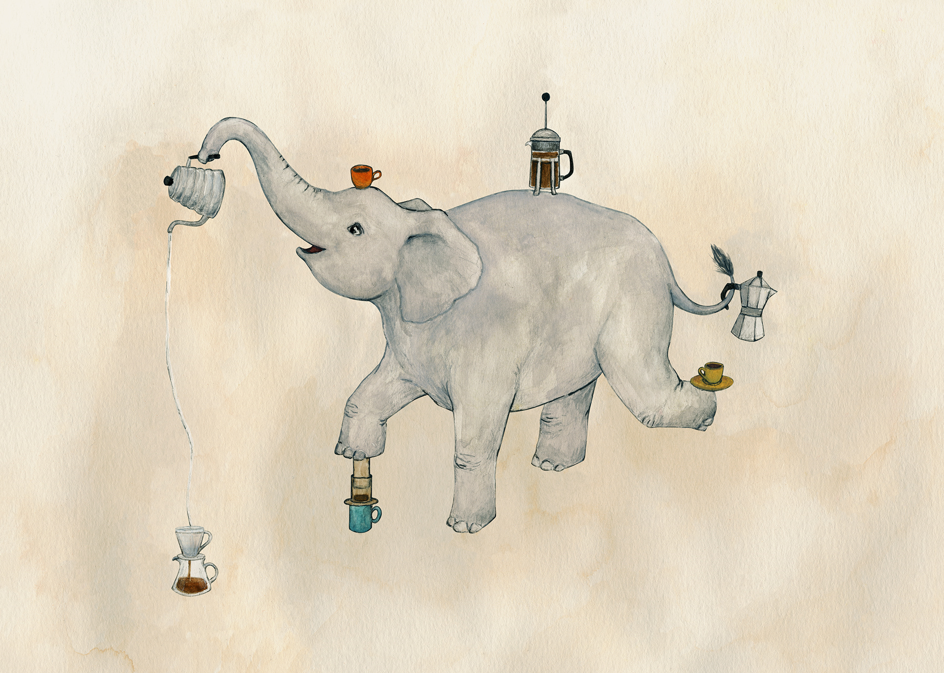 KP-20 	Elefantbarrista - A4 - opplag: 50 - Pris: 300 NOK