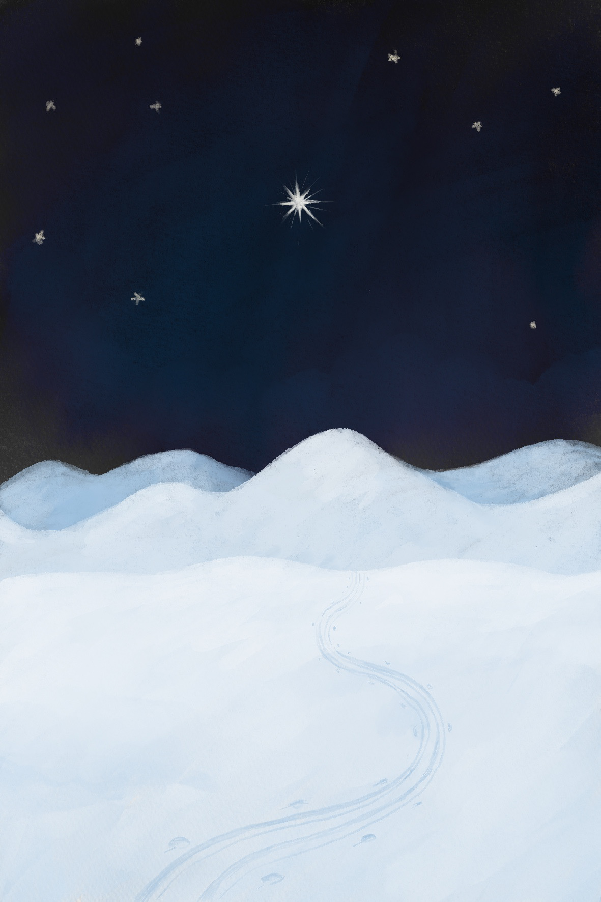 J-12 - Julekveld på fjellet, dobbelt, med konvolutt - 30 NOK