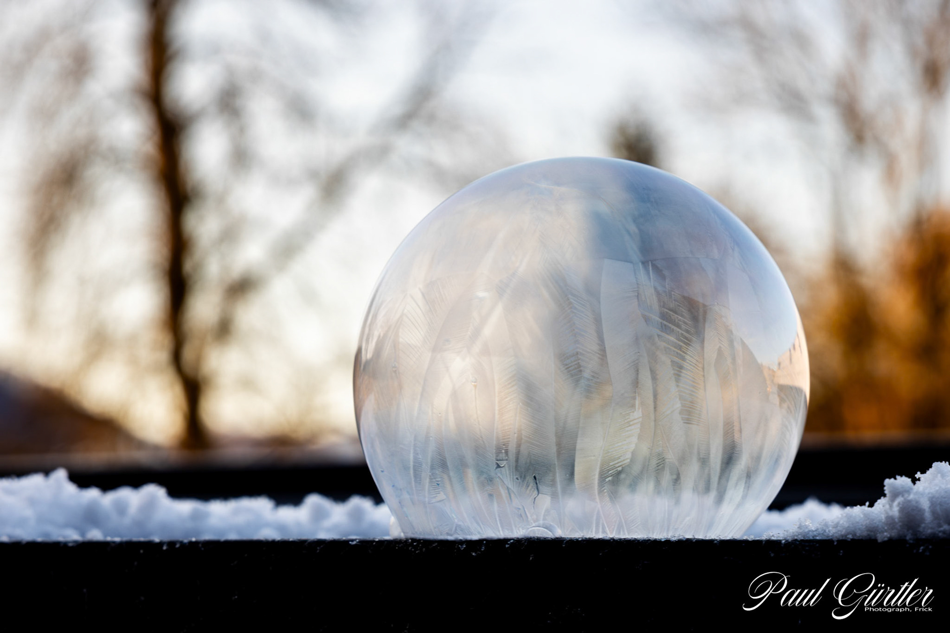 gefrorene Seifenblase