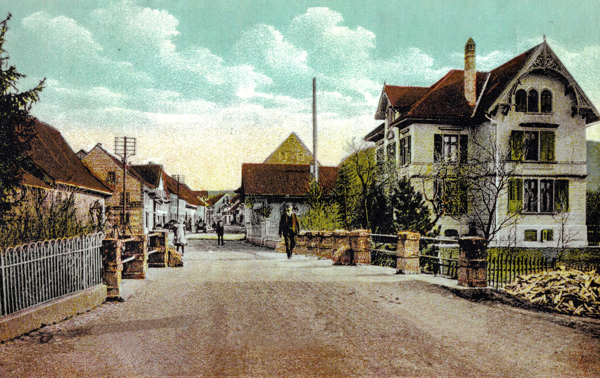 Brücke Bruggbach Dorfstrasse 1907