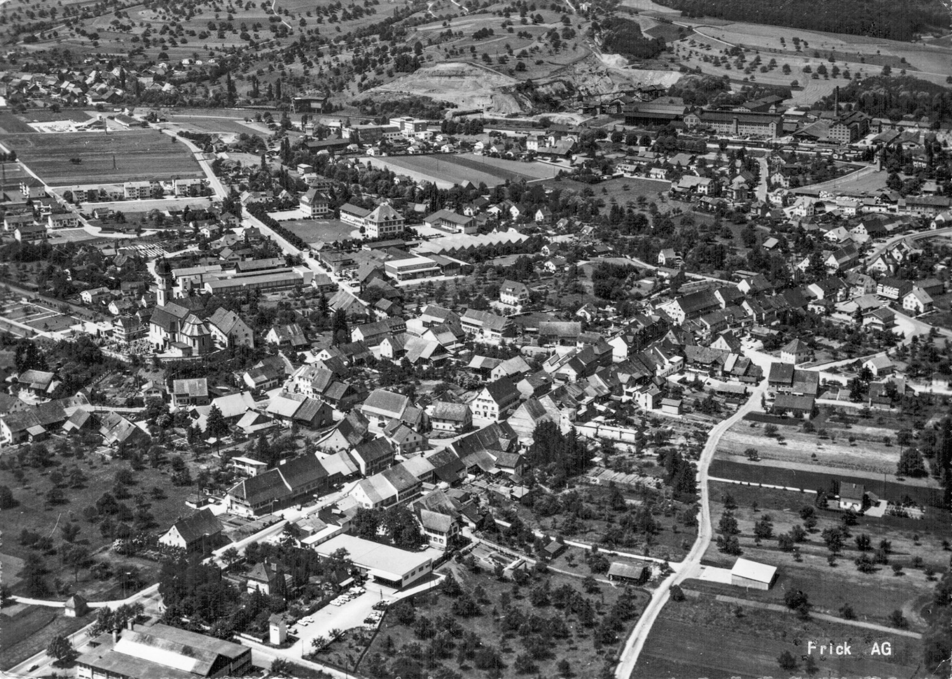 1967 Dorfansicht aus dem Flugzeug