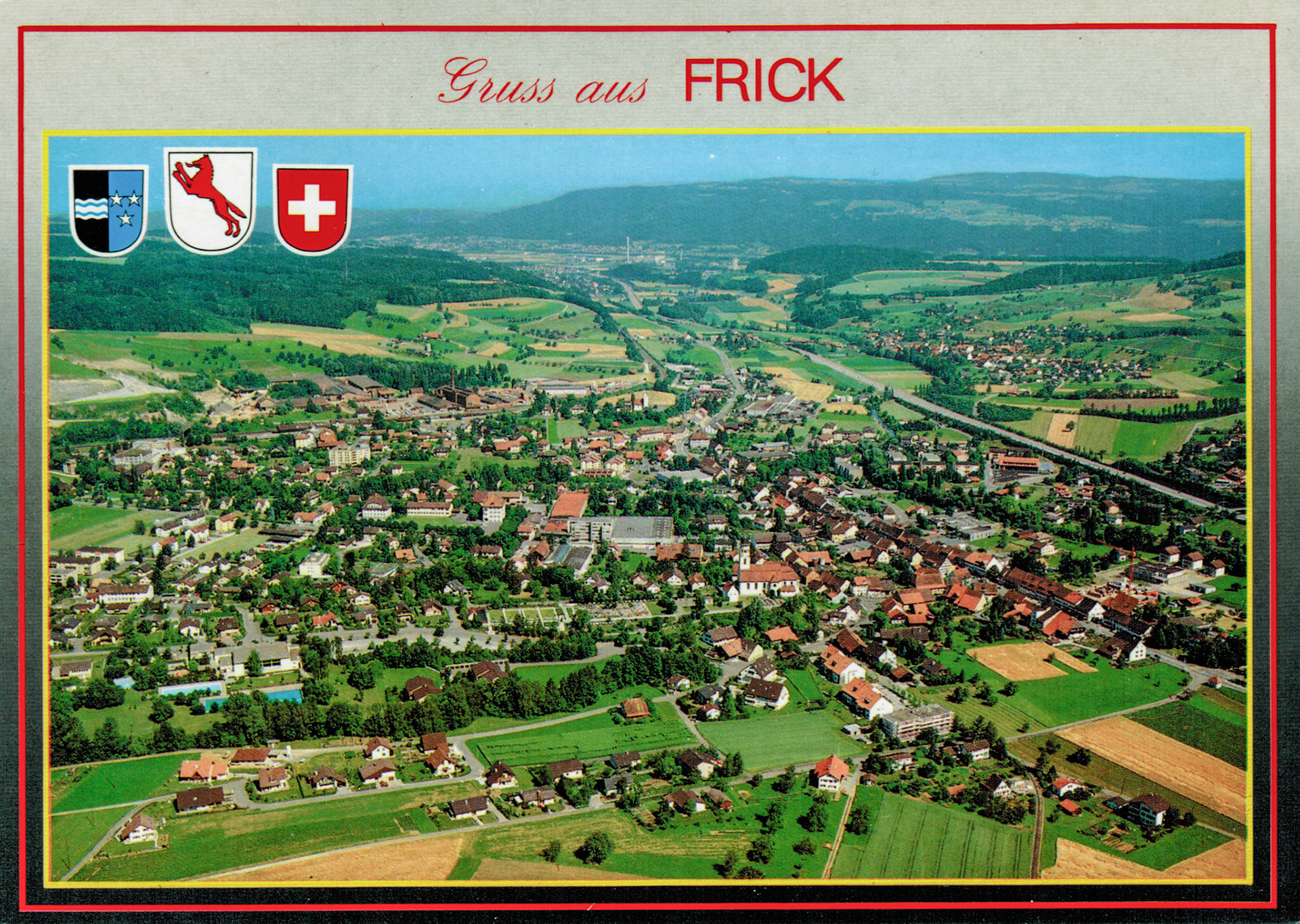 1980 Gruss aus Frick von oben