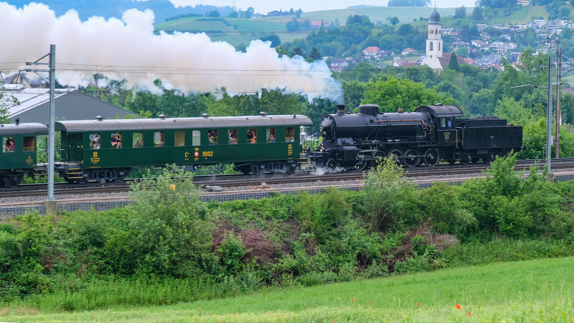 Dampfzug in Frick