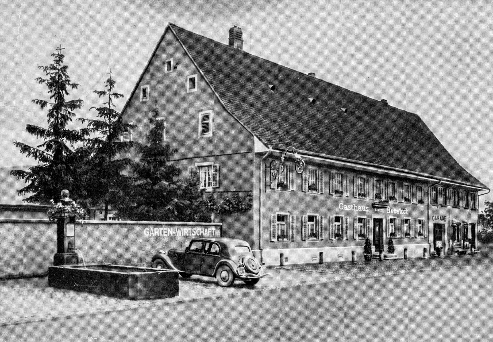 1938 Hotel Rebstock mit Garage