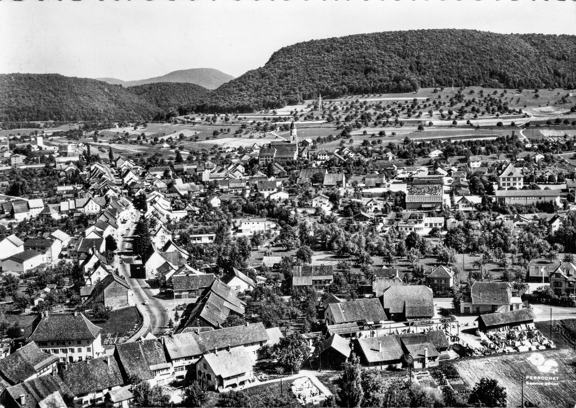 1962 Dorfansicht von oben