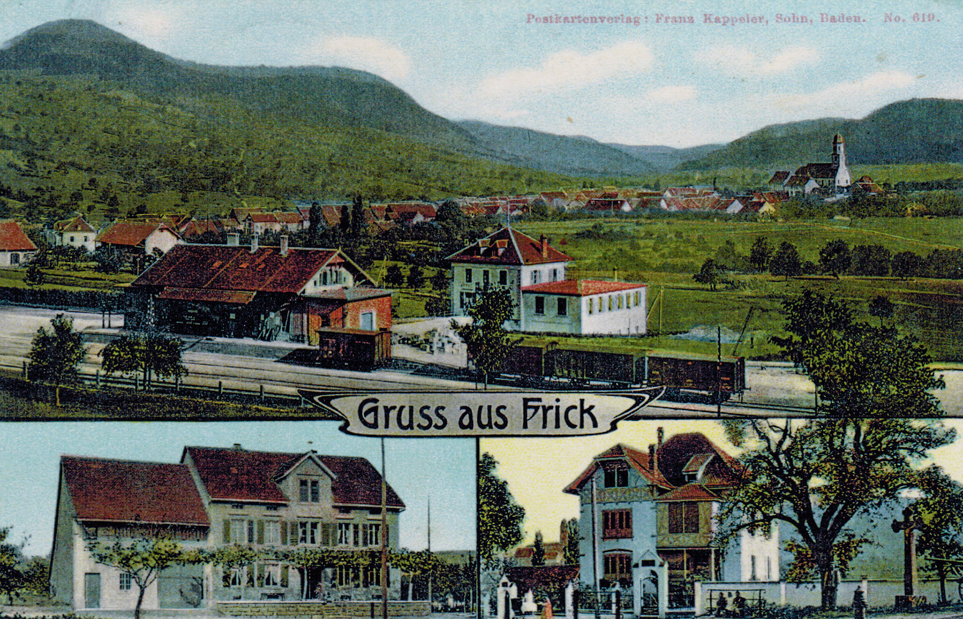 1908 Bahnhof, Schumacherhaus, Villa Suter