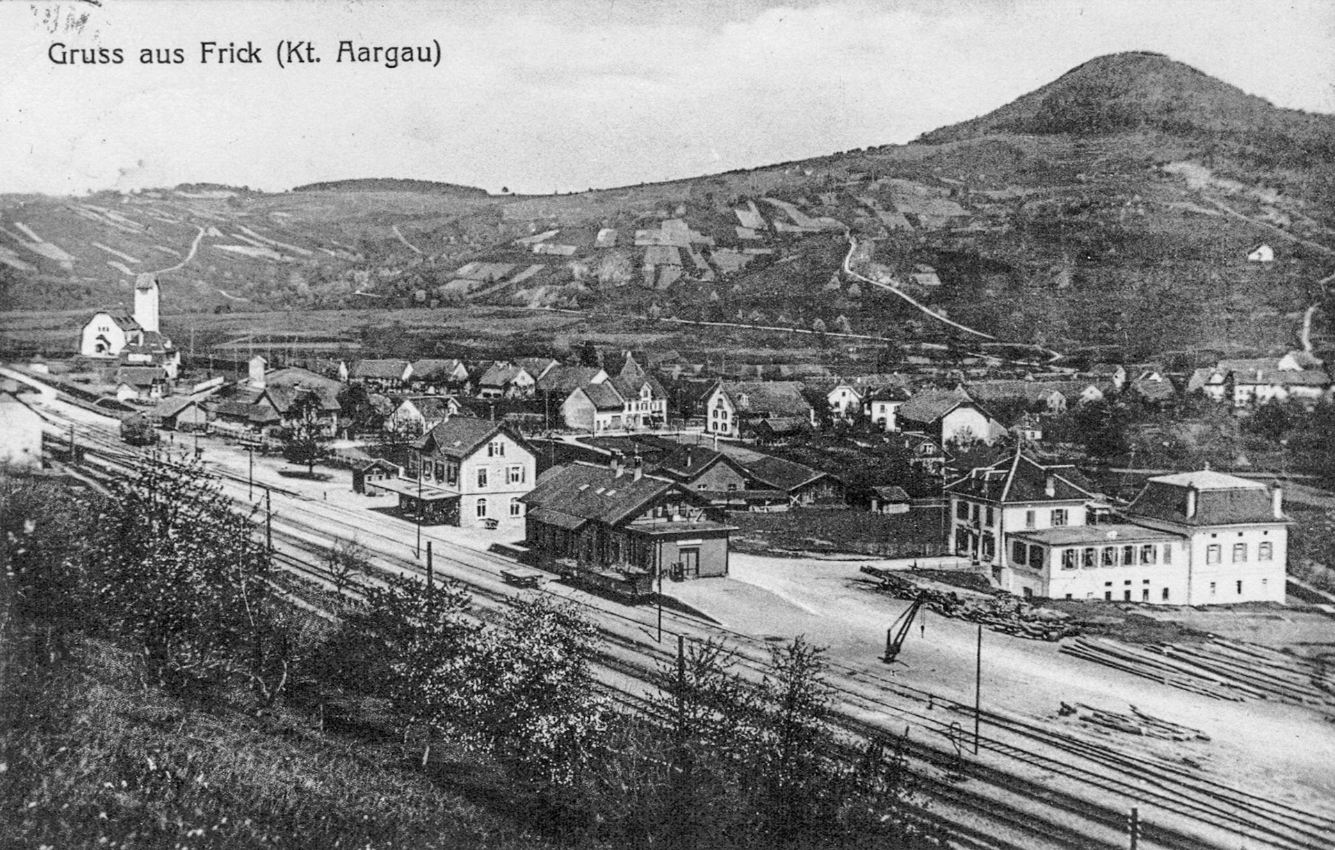 1919 Dorfansicht Bahnhofareal
