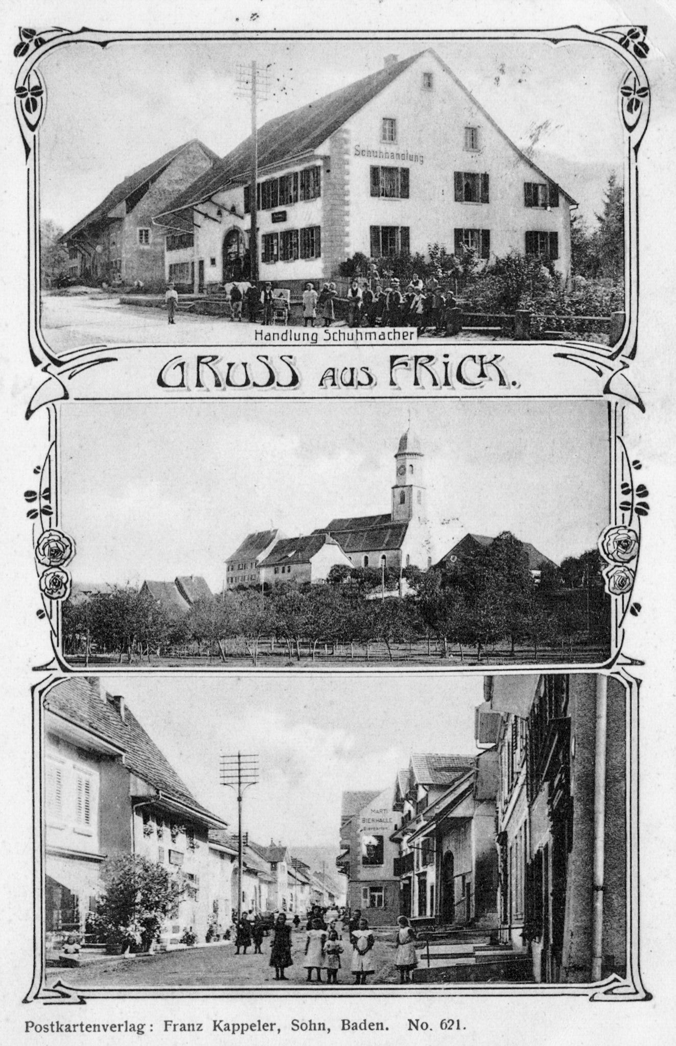 1909 Dorfansichten: Oberdorf, kath. Kirche, Mitteldorf