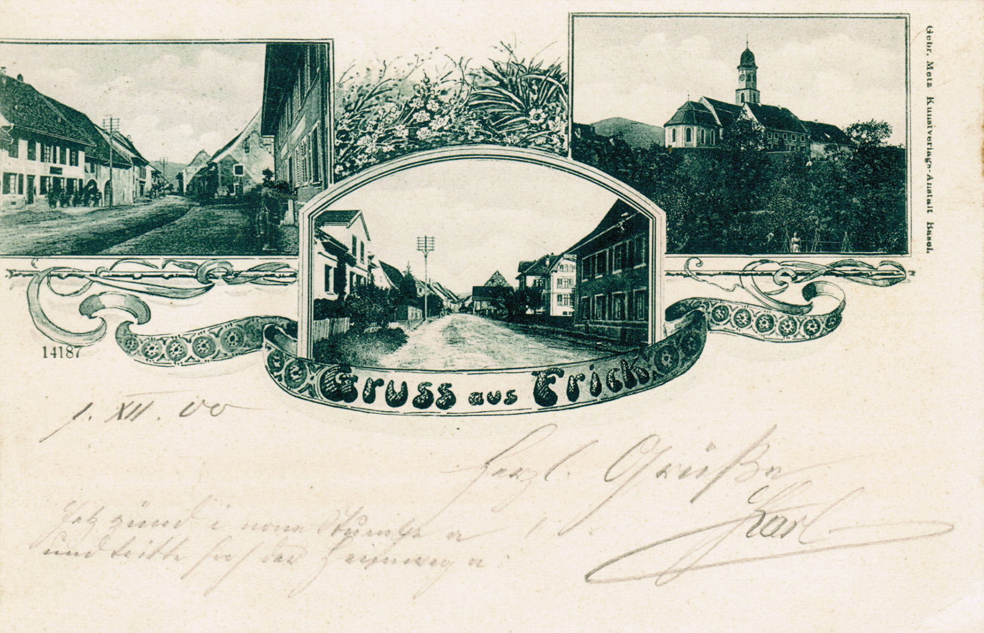 1900 Hauptstrasse und kath. Kirche