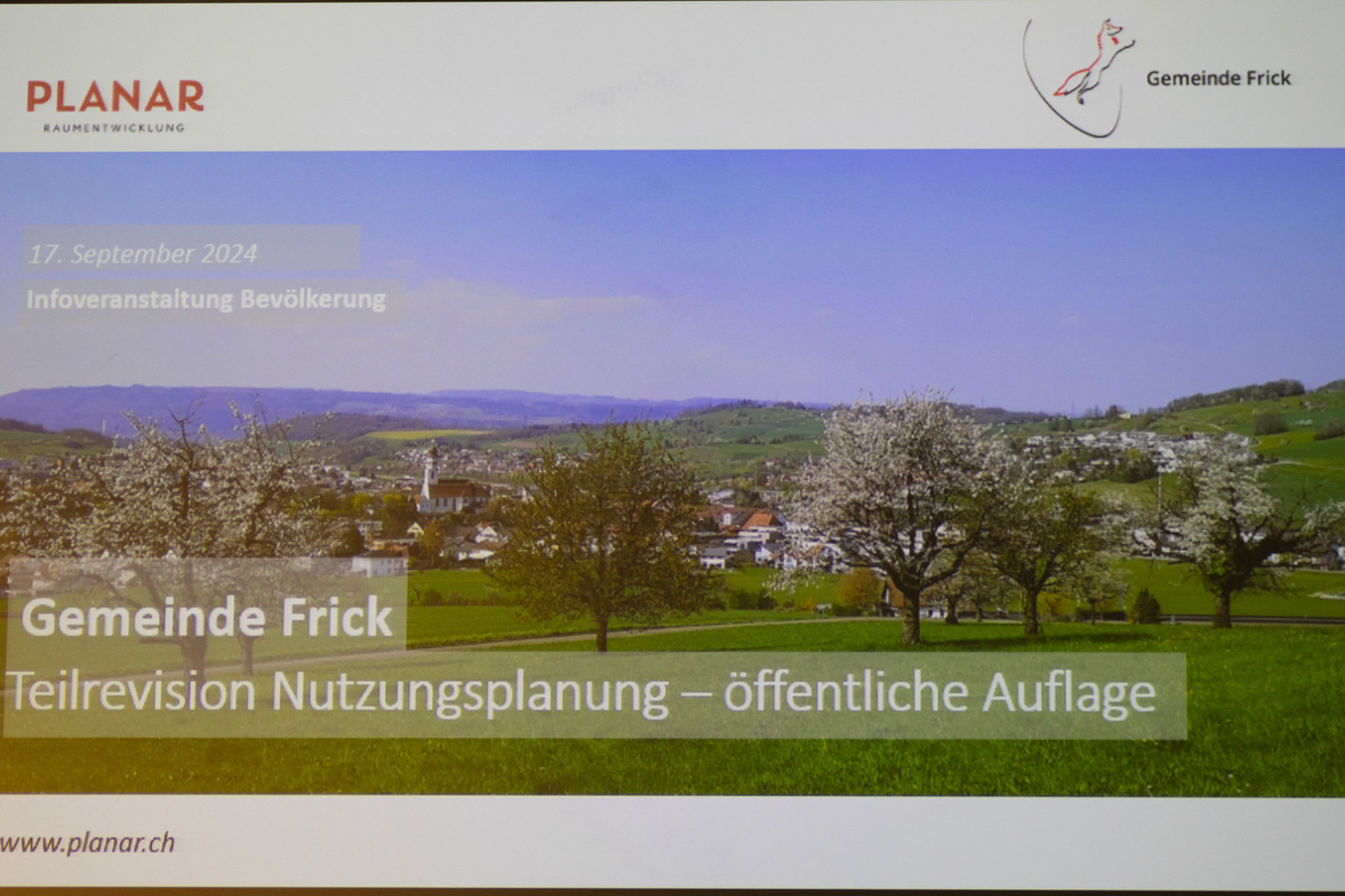 Nutzungsplanung - öffentliche Auflage