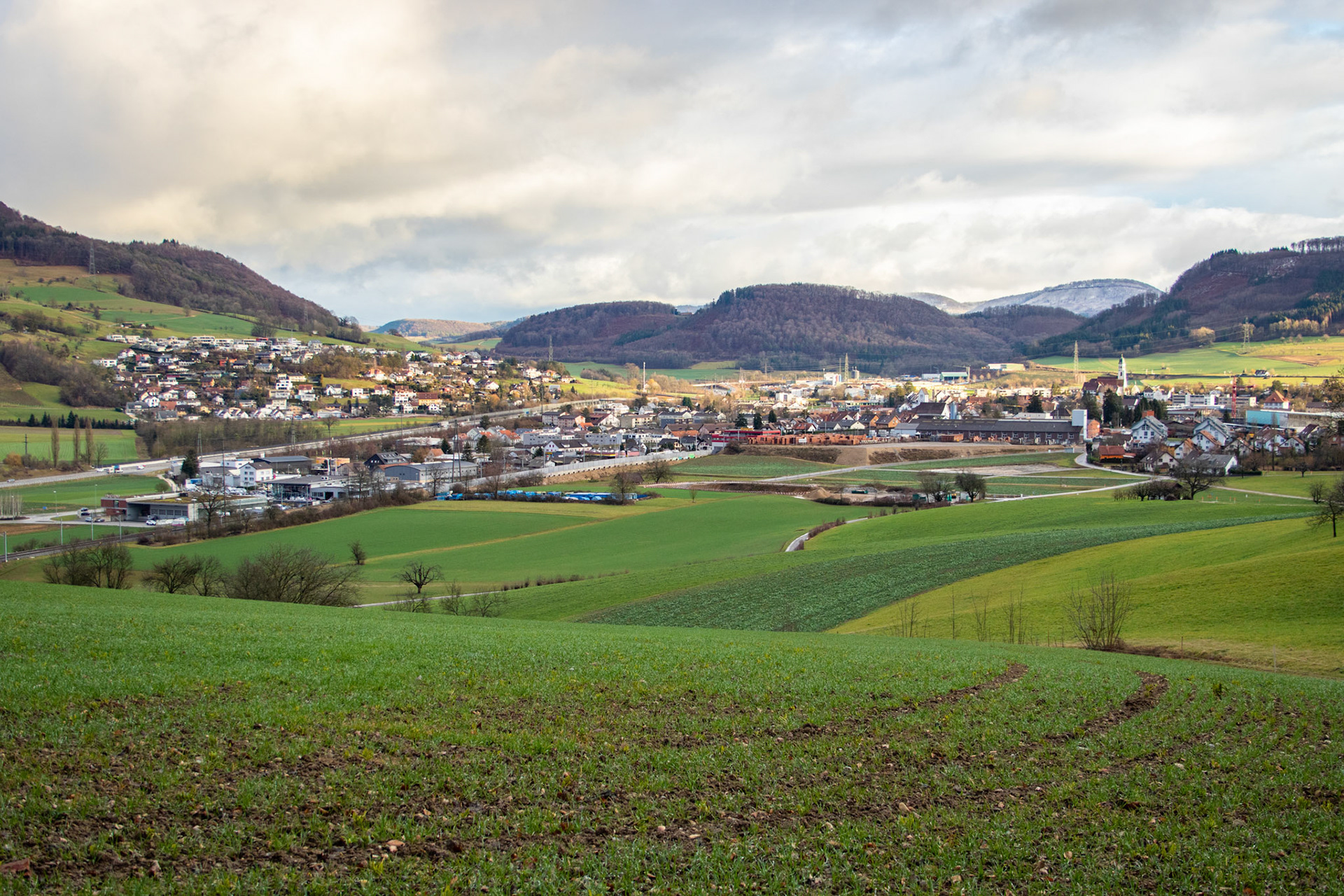 Dorfansicht Winter vom Leischberg