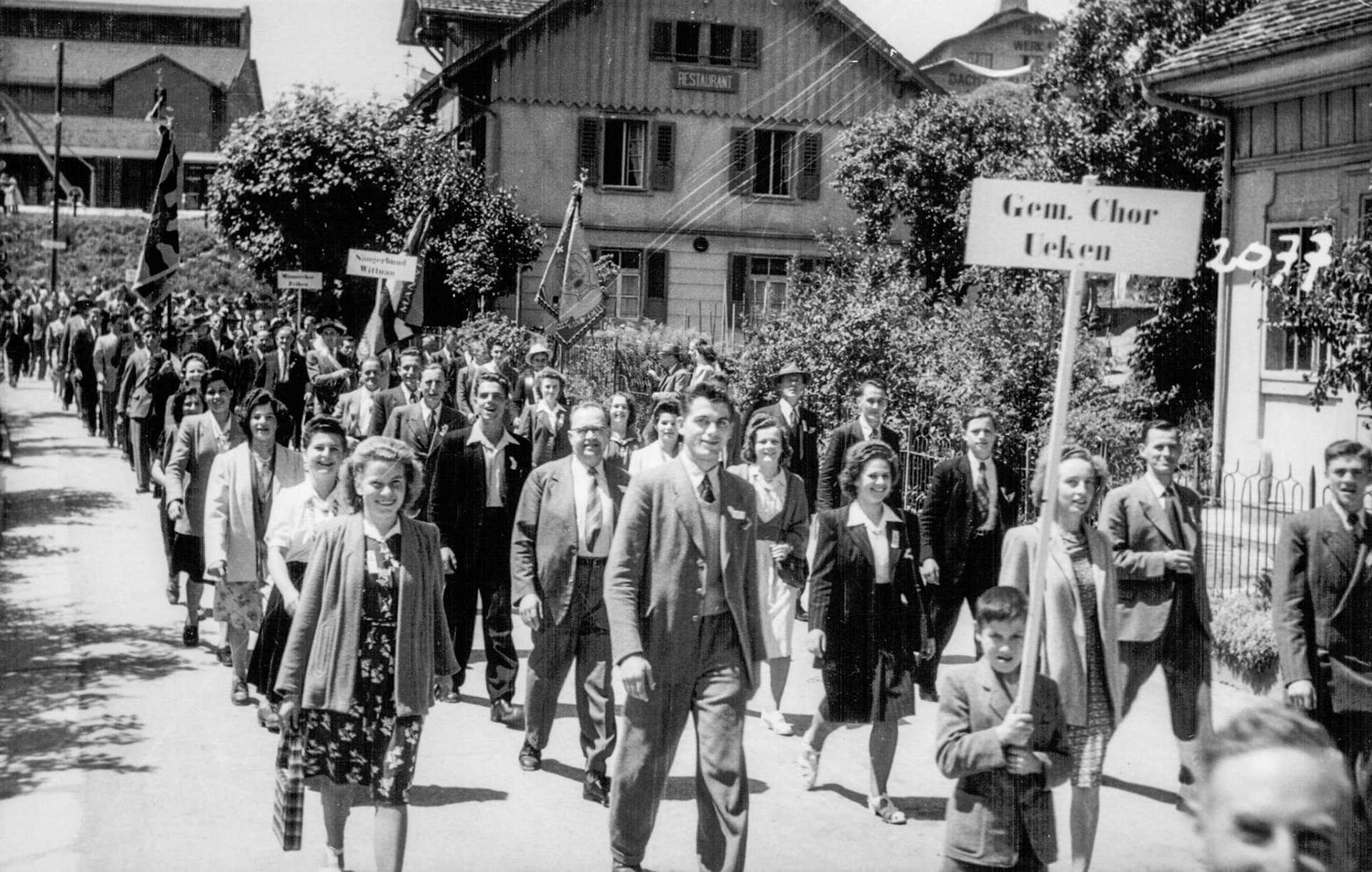 1950 Umzug Gesangsfest Bahnhofstrasse